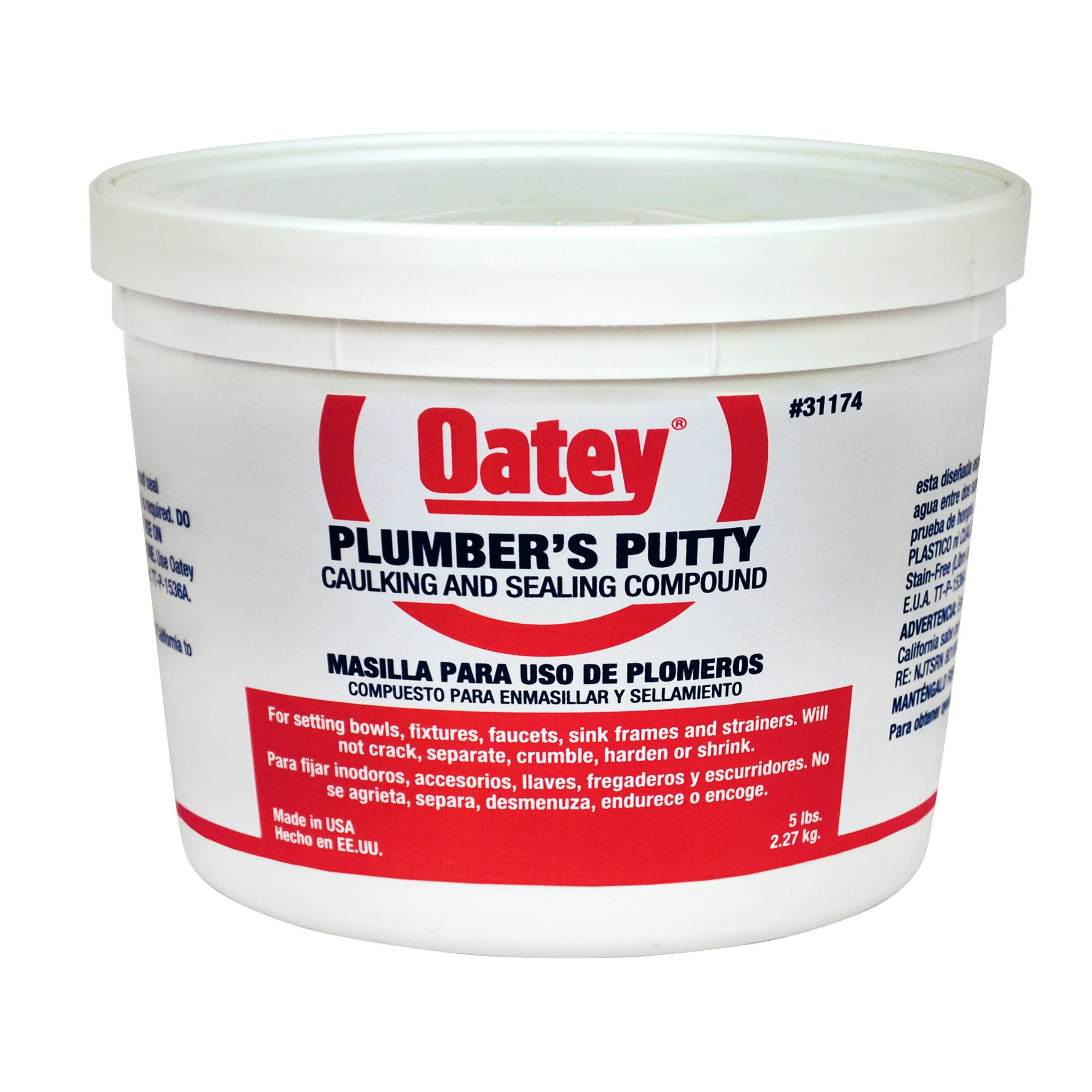 Oatey 31174 80-oz Off-white Plumbers Putty