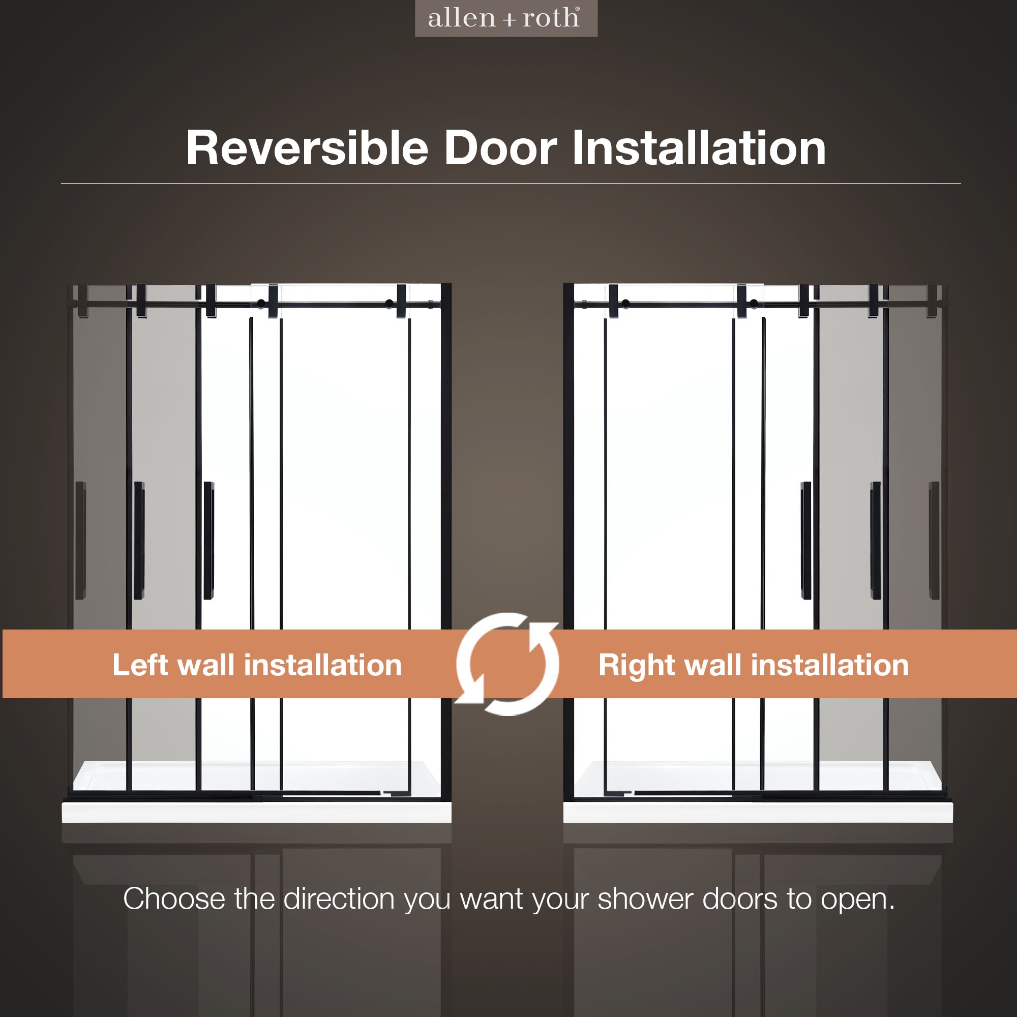 allen + roth BENNET-60GP-MB Shower-Doors - View #6