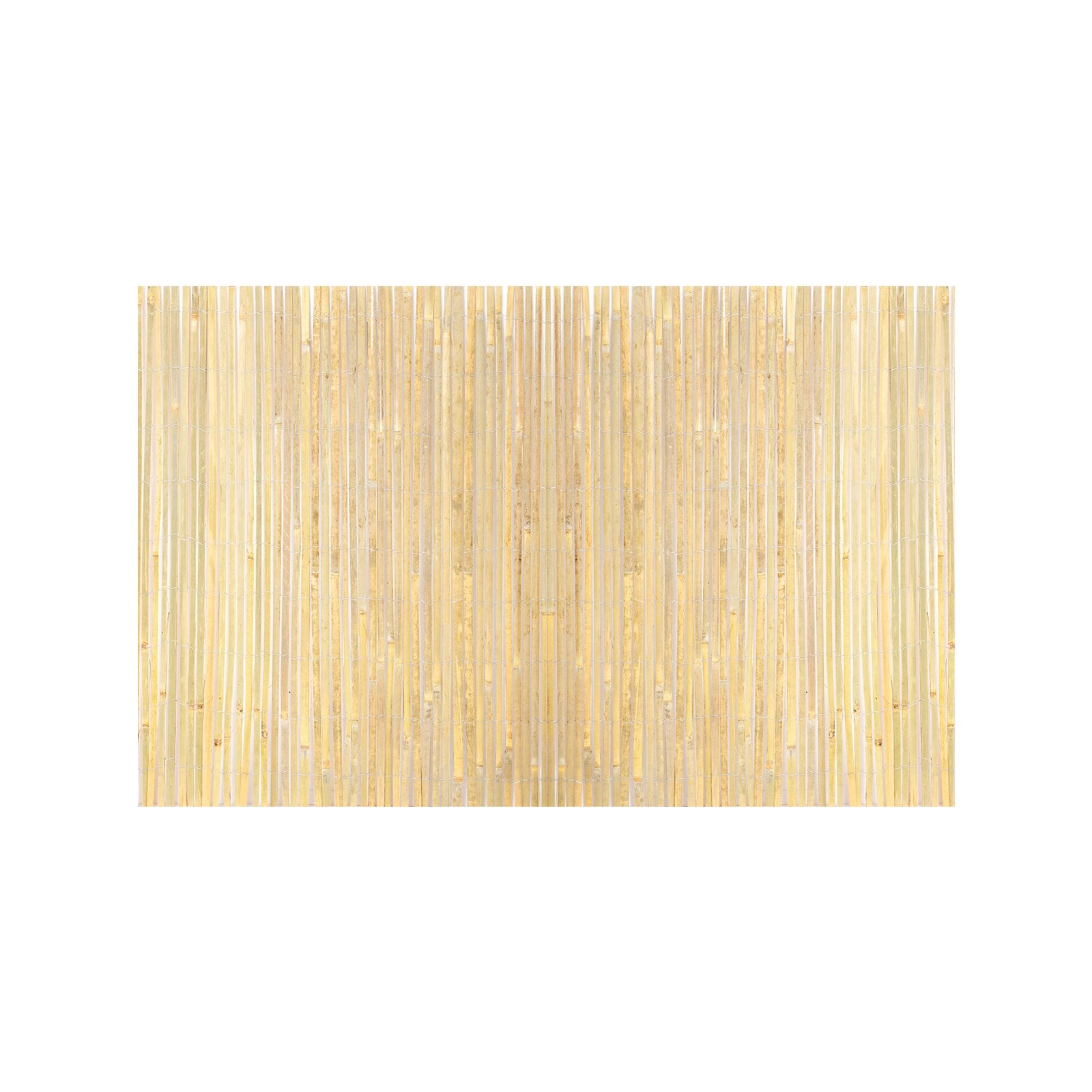 Slickblue 13 ft x 6 ft Natural Bamboo Fence Roll with Slats and Wire Construction for Yard Fence Patio or Outdoor Spaces