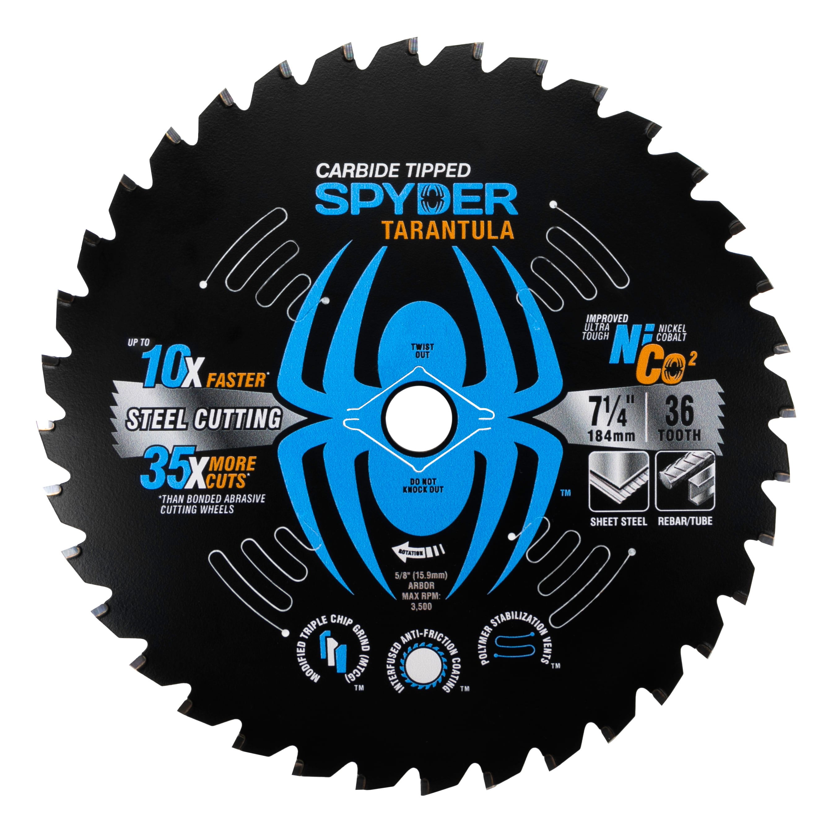 Spyder 7 1 4 in 36 Tooth Tungsten Carbide tipped Steel Circular Saw Blade in the Circular Saw Blades department at Lowes