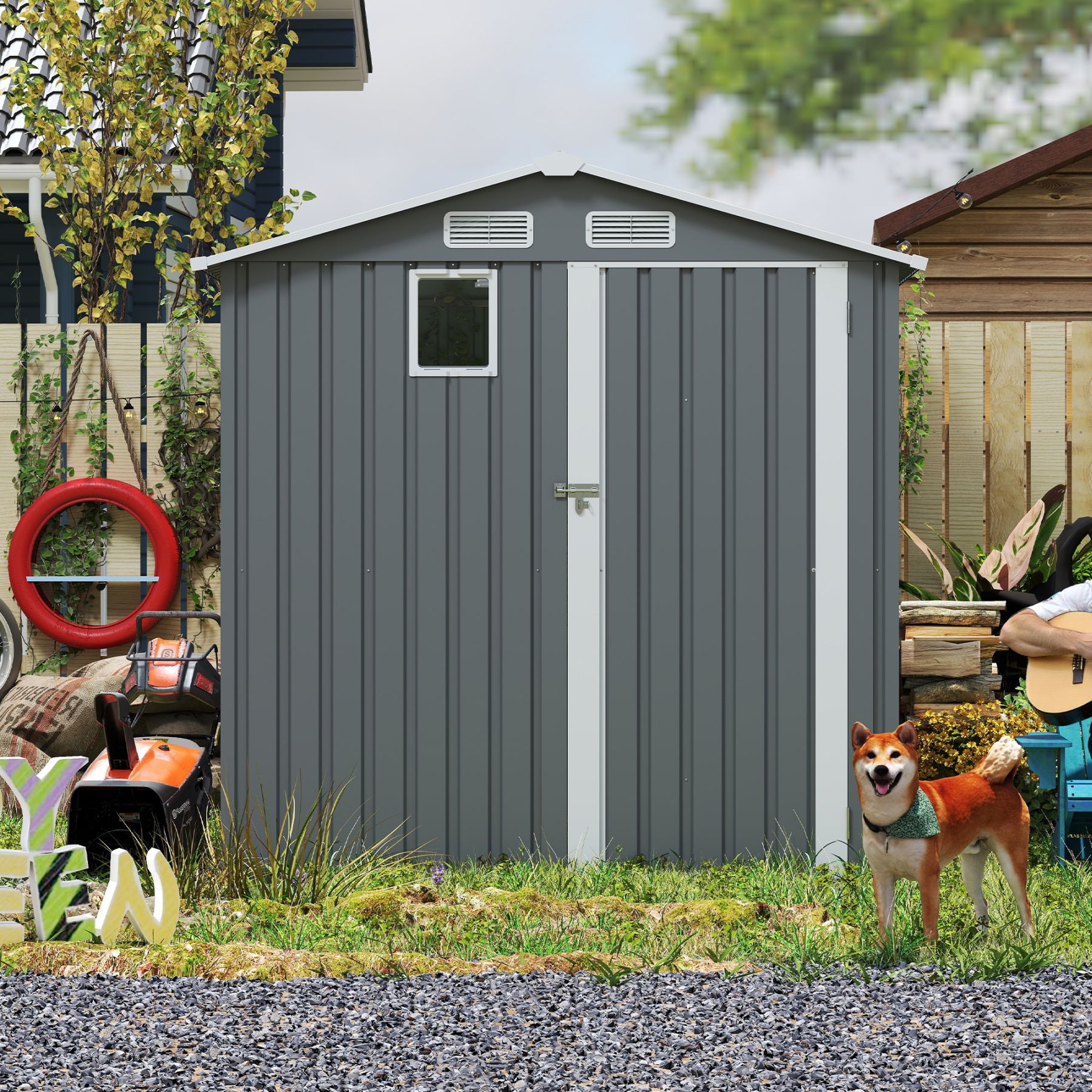 Blisstyle TXUDMHUBCM Metal-Storage-Buildings-Sheds - View #5