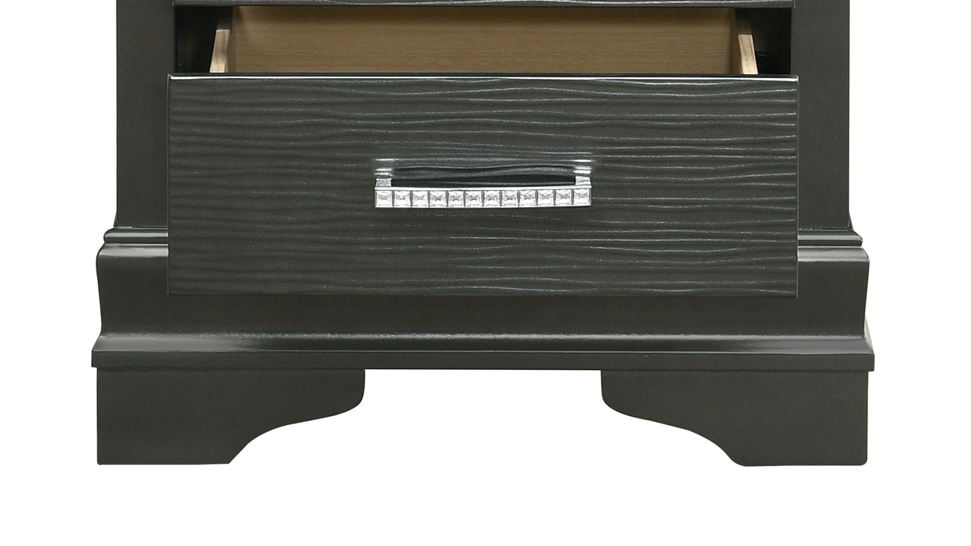 Brooklyn Gray Wood 2-Drawer Nightstand