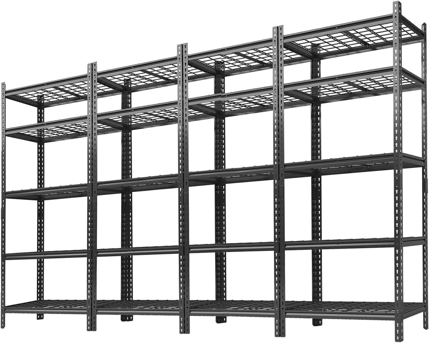 GAOMON 4 Pack 5-Tier Heavy Duty Garage Shelving Unit 36 In Wx16 In Dx72 In H 2200 lbs Adjustable Metal Storage Rack Boltless Steel Shelves for Home and Warehouse
