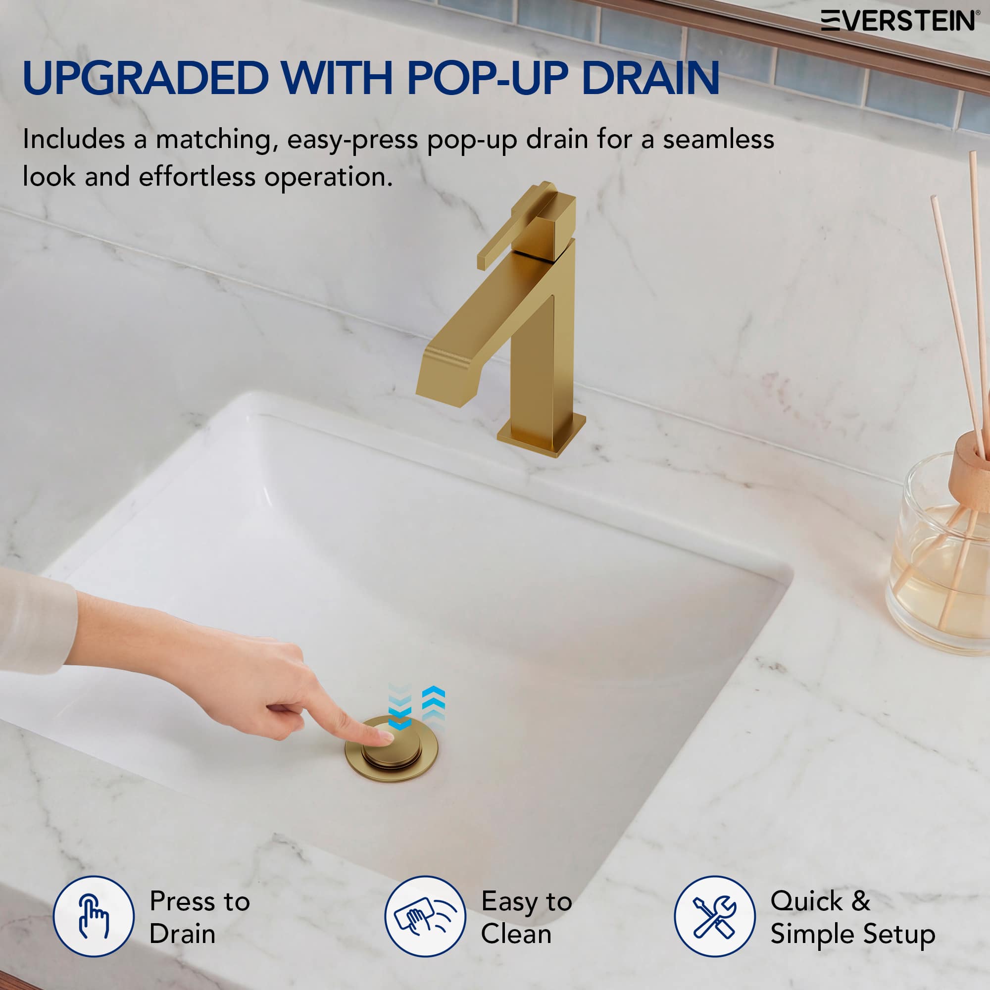 EVERSTEIN SFS-1311B-GD Lavatory-Faucets - View #7