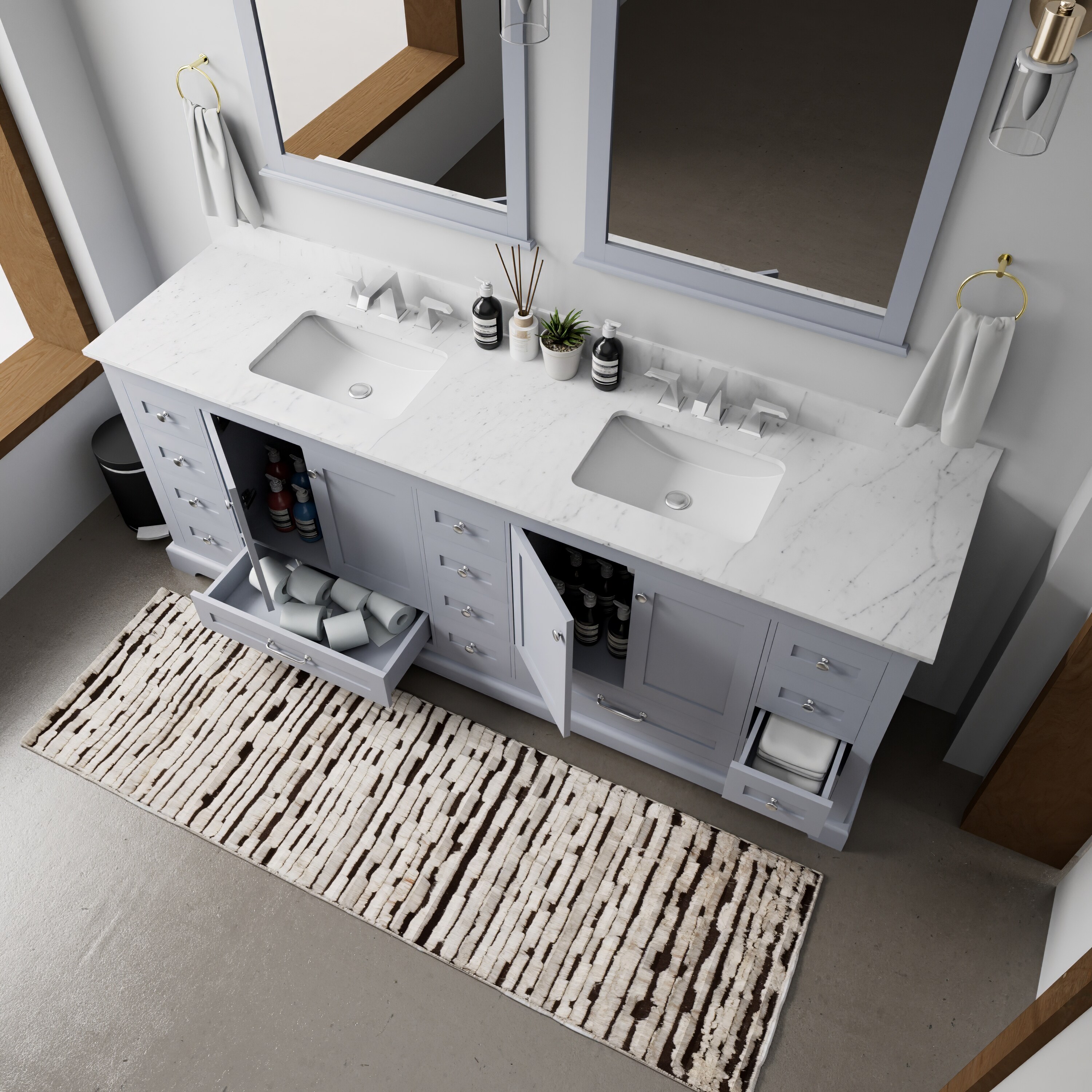 Lexora LD342284DBDSM34F Bath-Vanity-Combo - View #5