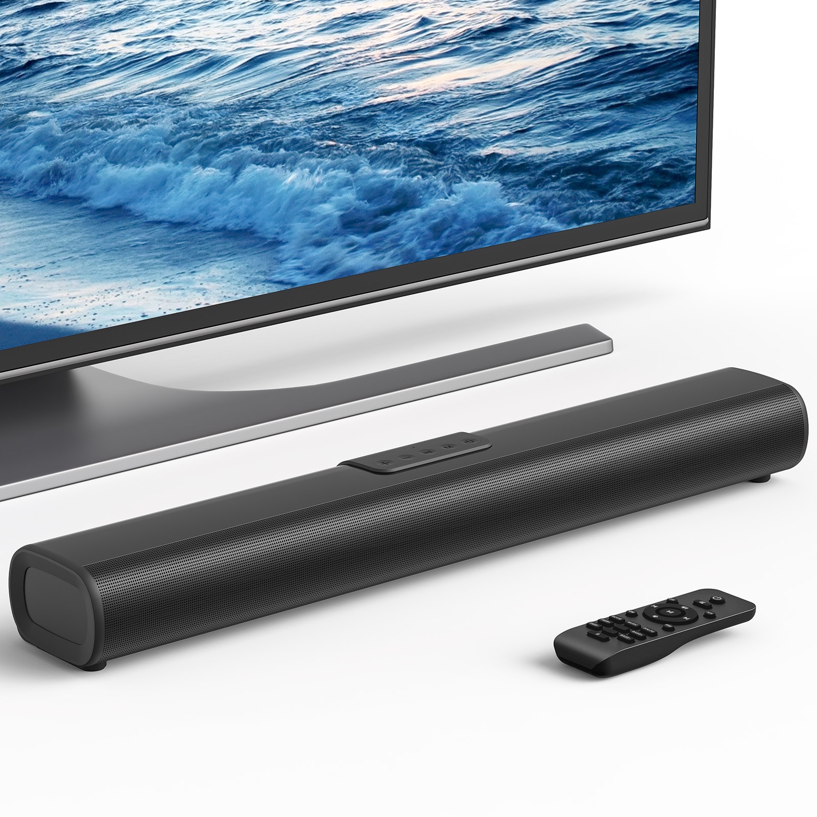 Fenbeli TV Sound Bar with 3D Surround Sound Dual Bass Technology HDMI Optical Bluetooth Slim 2.1 Soundbar