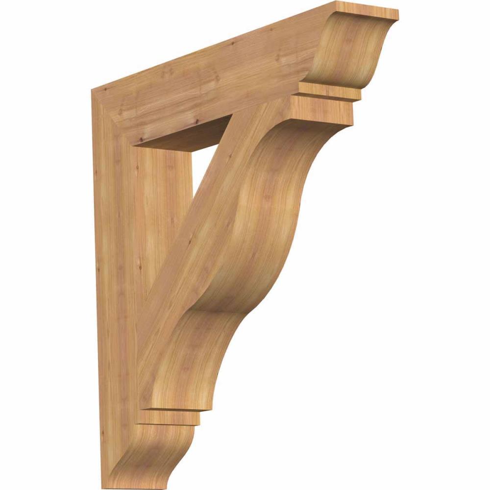 Ekena Millwork BKT06X32X32FST01SWR Funston traditional smooth 5-1/2-in x 32-in x 32-in Western red cedar Brown Wood Standard bracket