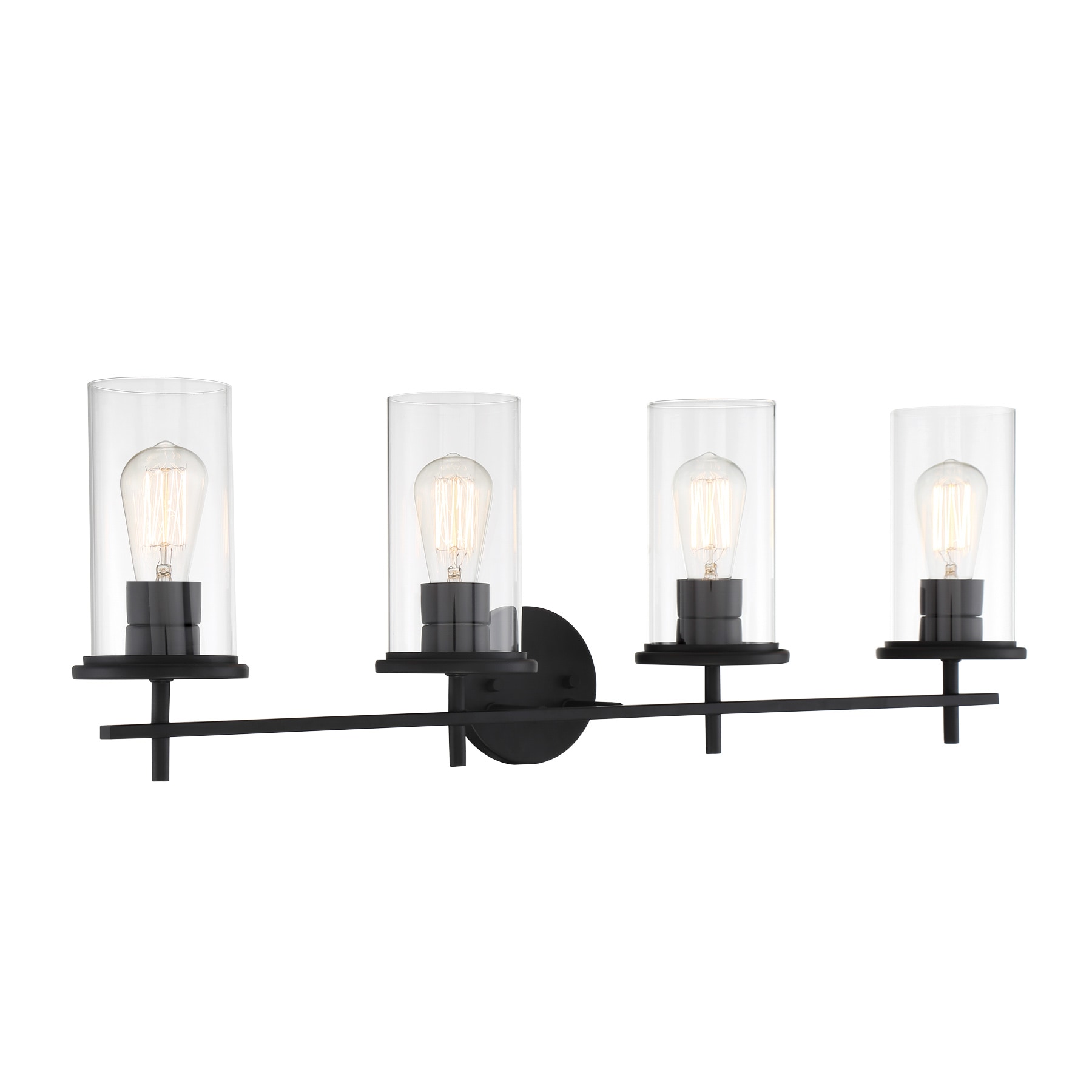 Minka Lavery 4094-66A Haisley 32.13-in 4 -Light Matte Black Transitional Vanity light bar