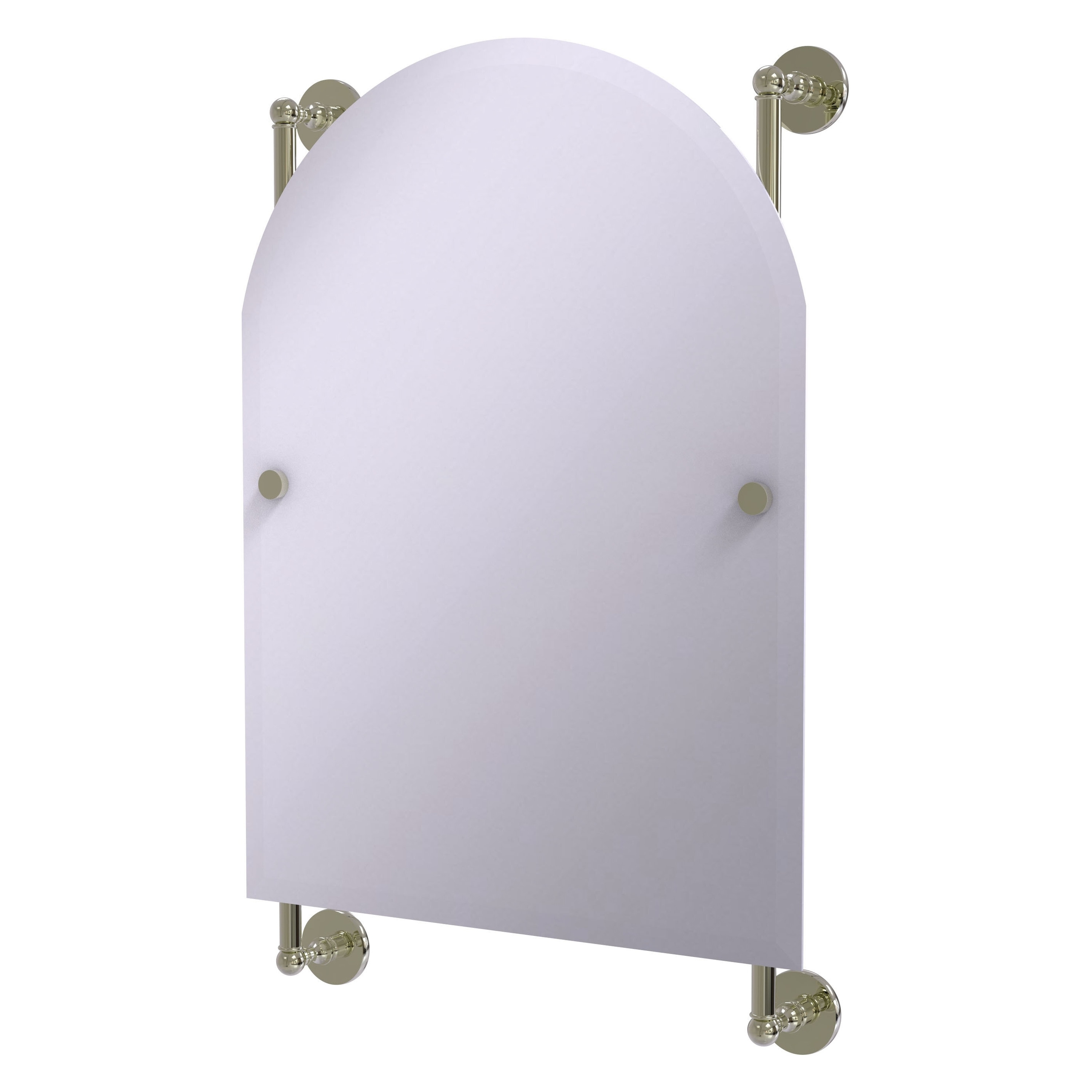 Allied Brass P1000-27-94-PNI Prestige Skyline 21-Inches x 32-Inches Beveled Frameless Arch Bathroom Vanity Mirror ( Polished Nickel )
