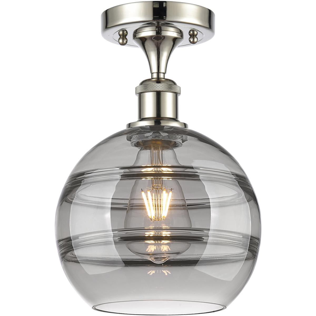 Innovations Lighting -  516-1C-PN-G556-8SM Ballston Rochester Semi-Flush Mount Polished Nickel