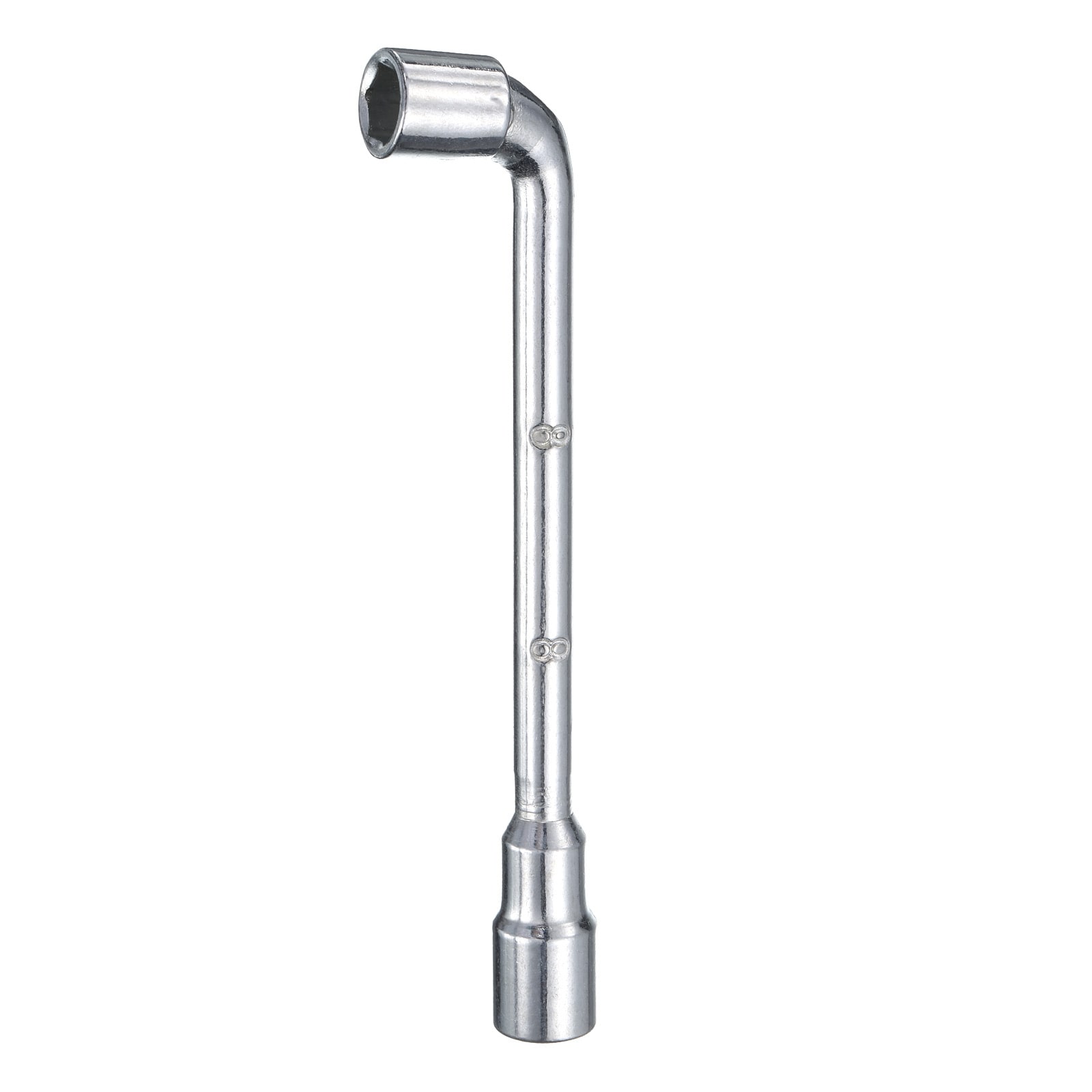 Harfington L Shaped Angled Hex Socket Wrench 8mm 45# Steel Double Ended Metric 6 Point Tubular Socket Spanner for General Repairing Pipeline Bicycle Car Maintenance #S26032000UX1491