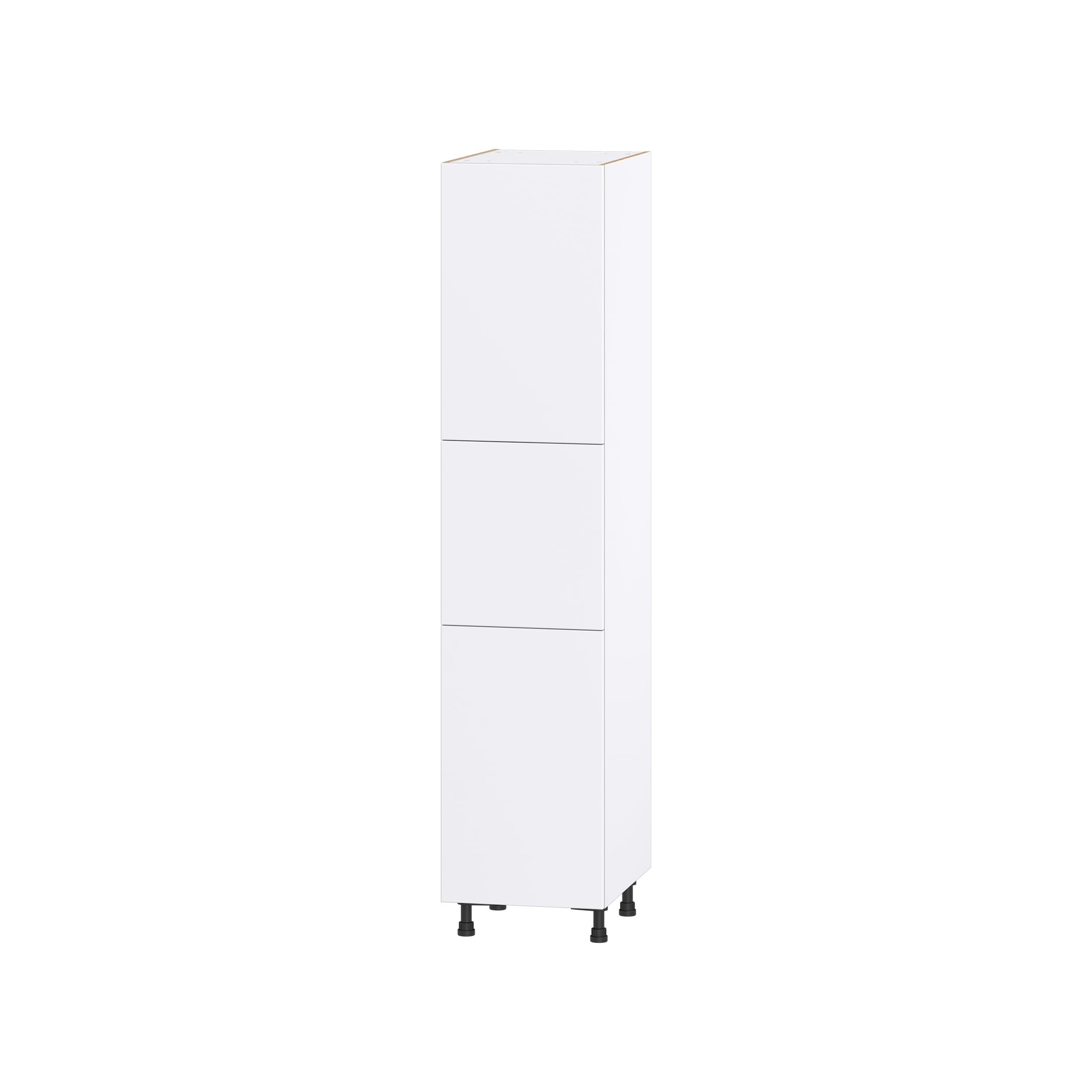 Hugo&Borg DST182484.5(L/R)-LA Lasalle 18-in W x 84.5-in H x 24-in D Bright White Slab Pantry Fully assembled Cabinet (Flat Panel Slab)