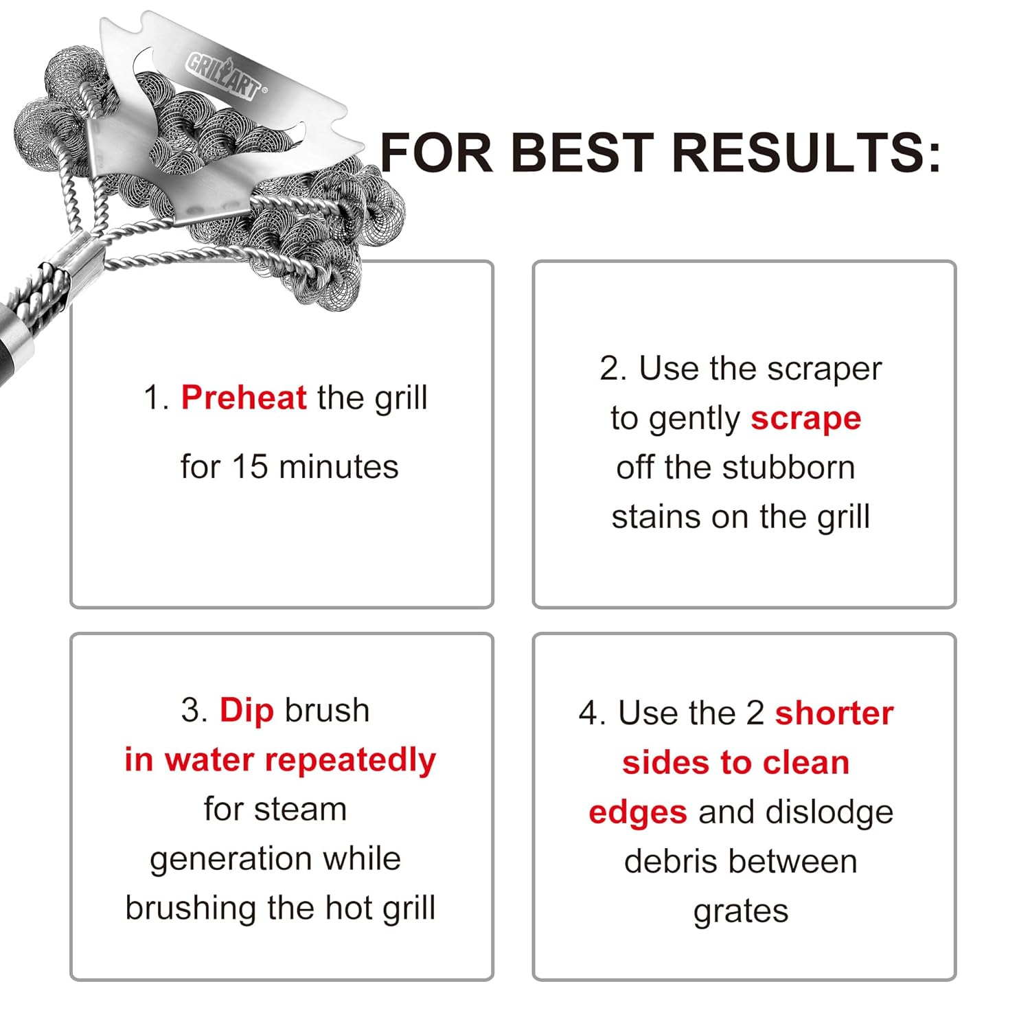 GRILLART GR-B07MKRKW58 Grill-Brushes-Cleaning-Blocks - View #5
