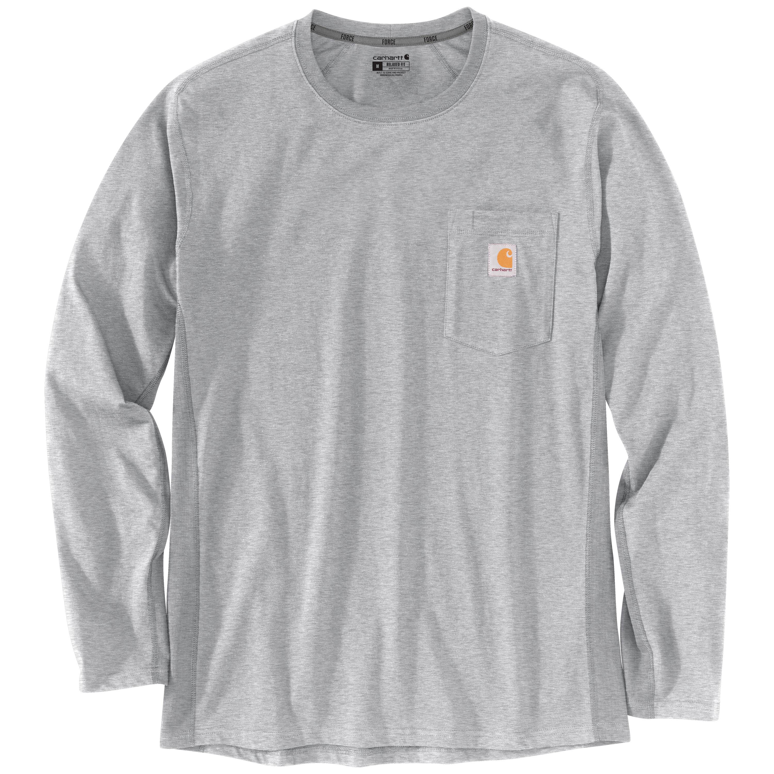 Carhartt 106656-HGY2XLREG Men's Gray Jersey Long sleeve T-shirt ( 2XL )