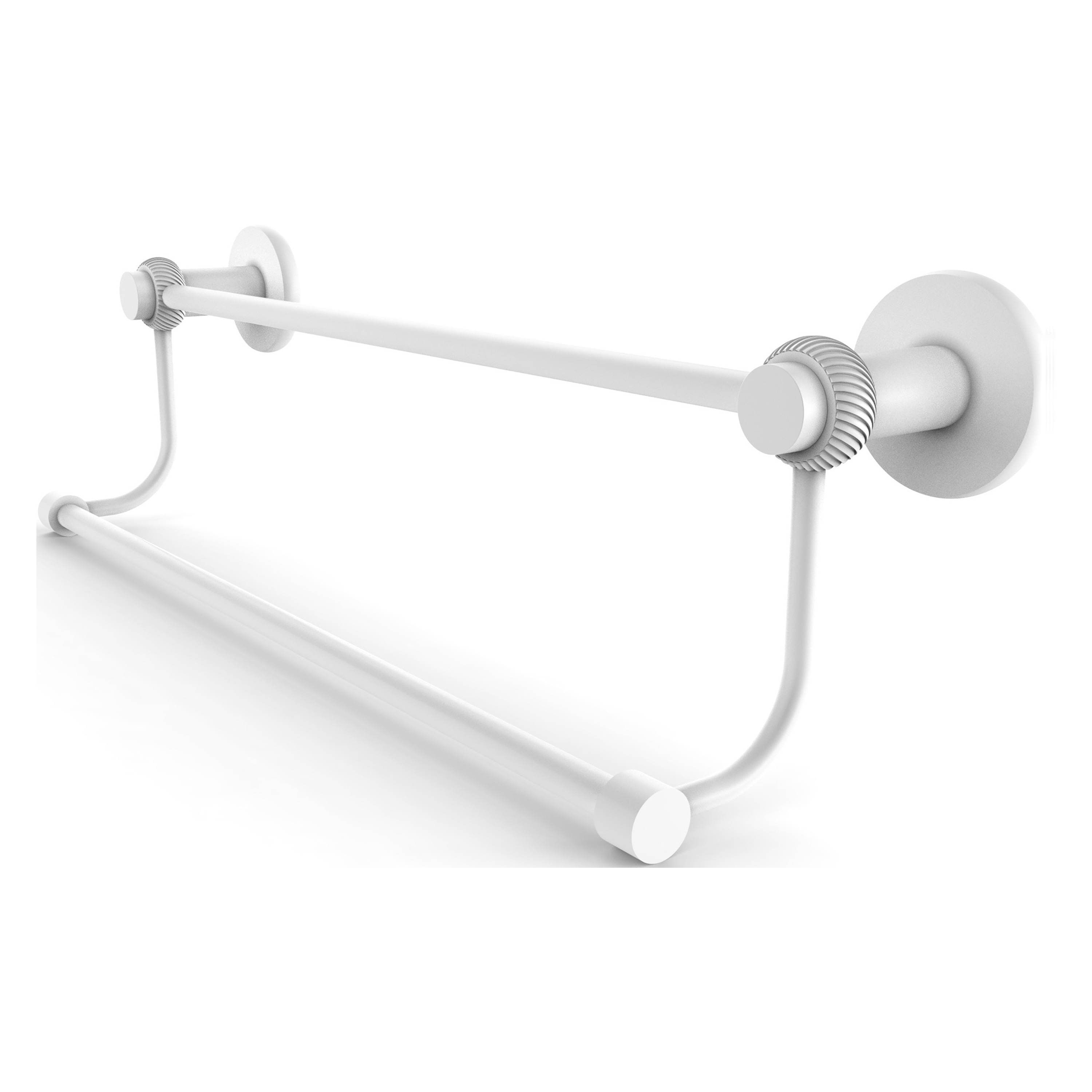 Allied Brass 9072T/30-WHM Mercury 30-in double Matte White Wall mount Double Towel Bar