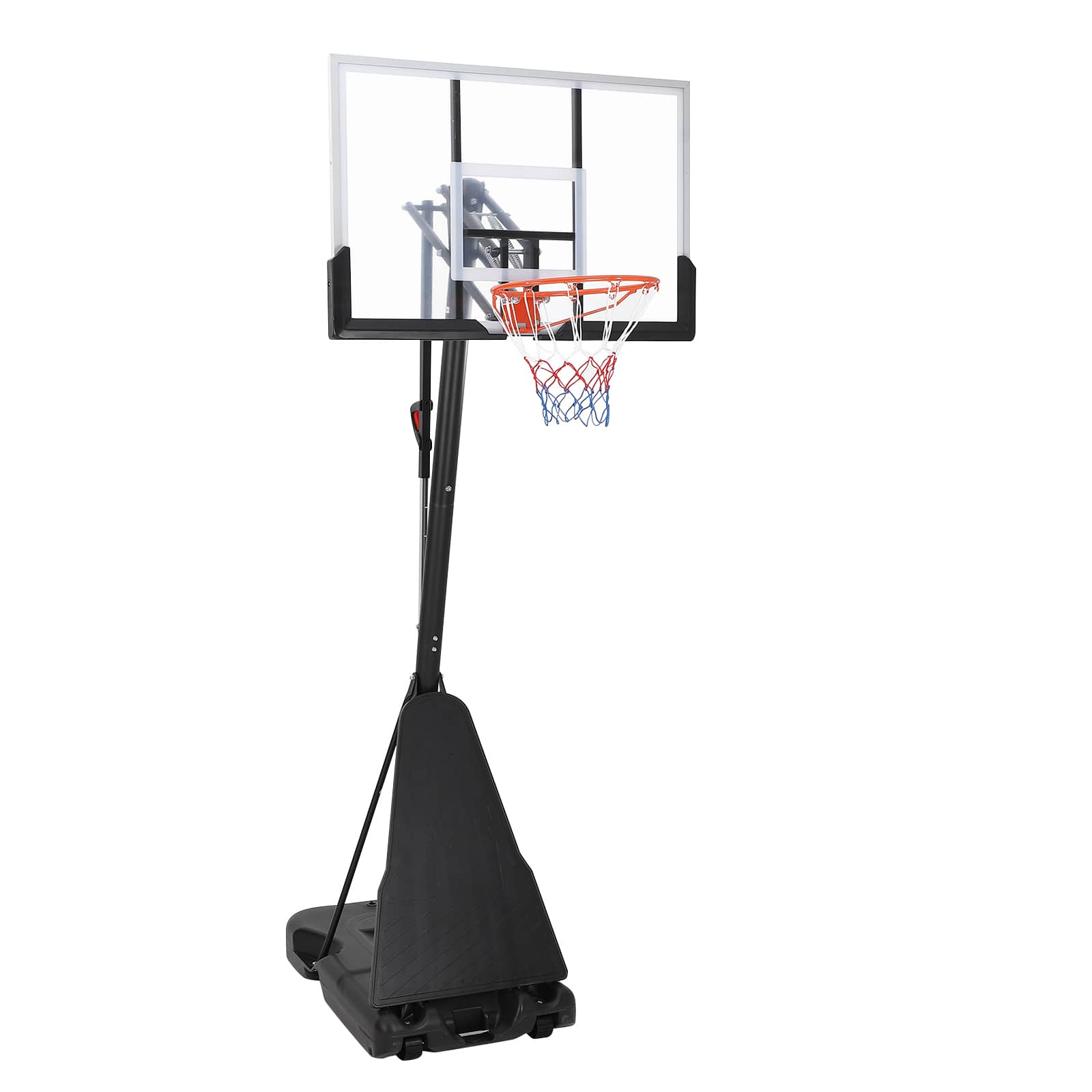 Qeetex LRB-PHO-0A6HXTDE Portable Outdoor Basketball Stand 47 Inch Shatterproof Backboard Quick Adjustable Basketball Stand System for Pool Driveway Backyard
