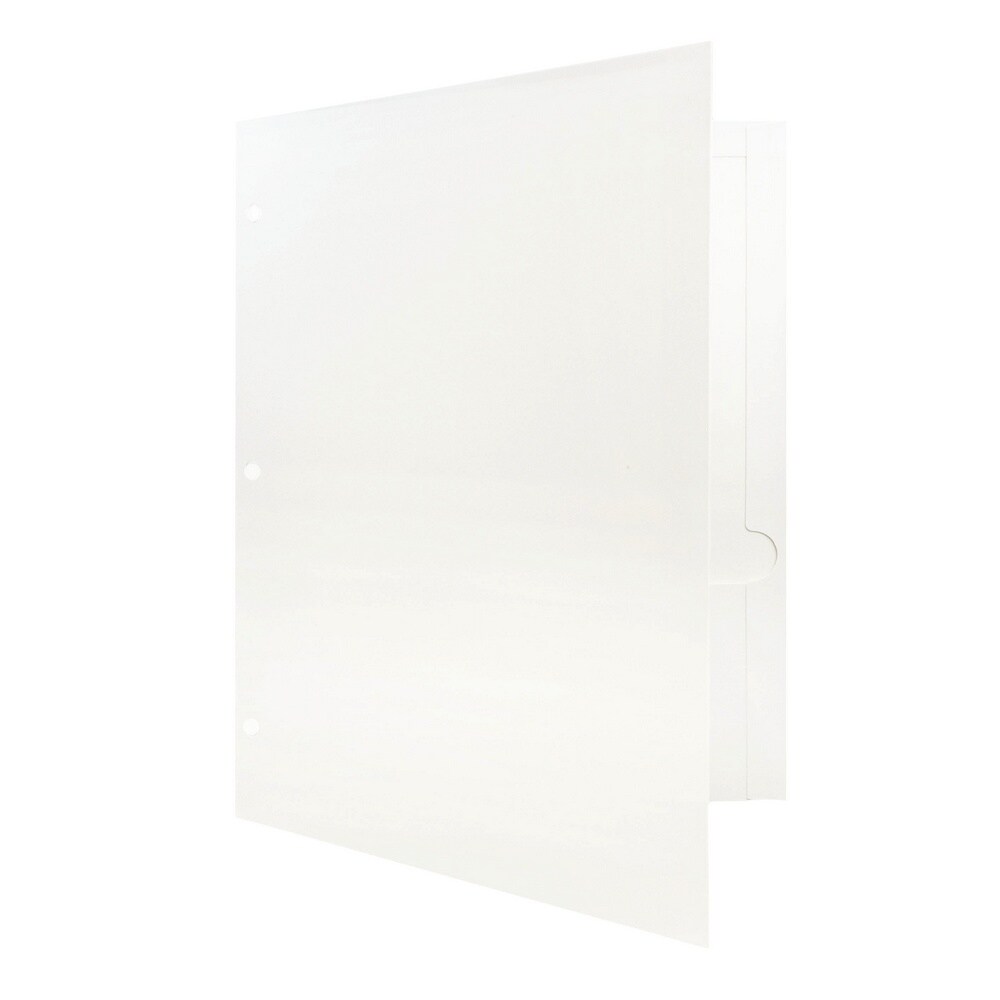 JAM Paper 6-Pack White Plastic 9-in x 12-in Pocket Folder at Lowes.com