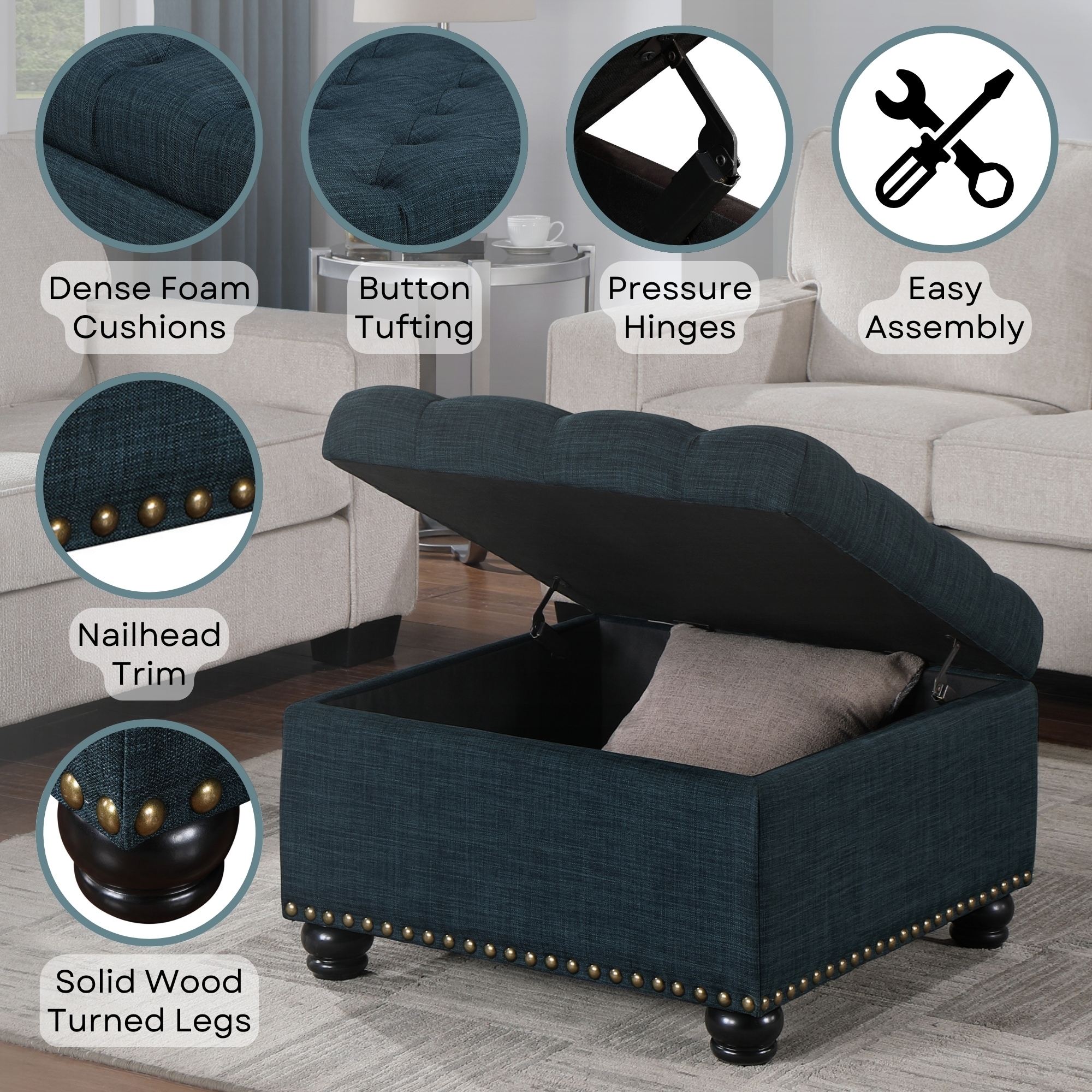 Convenience Concepts R9-248 Indoor-Ottomans - View #3