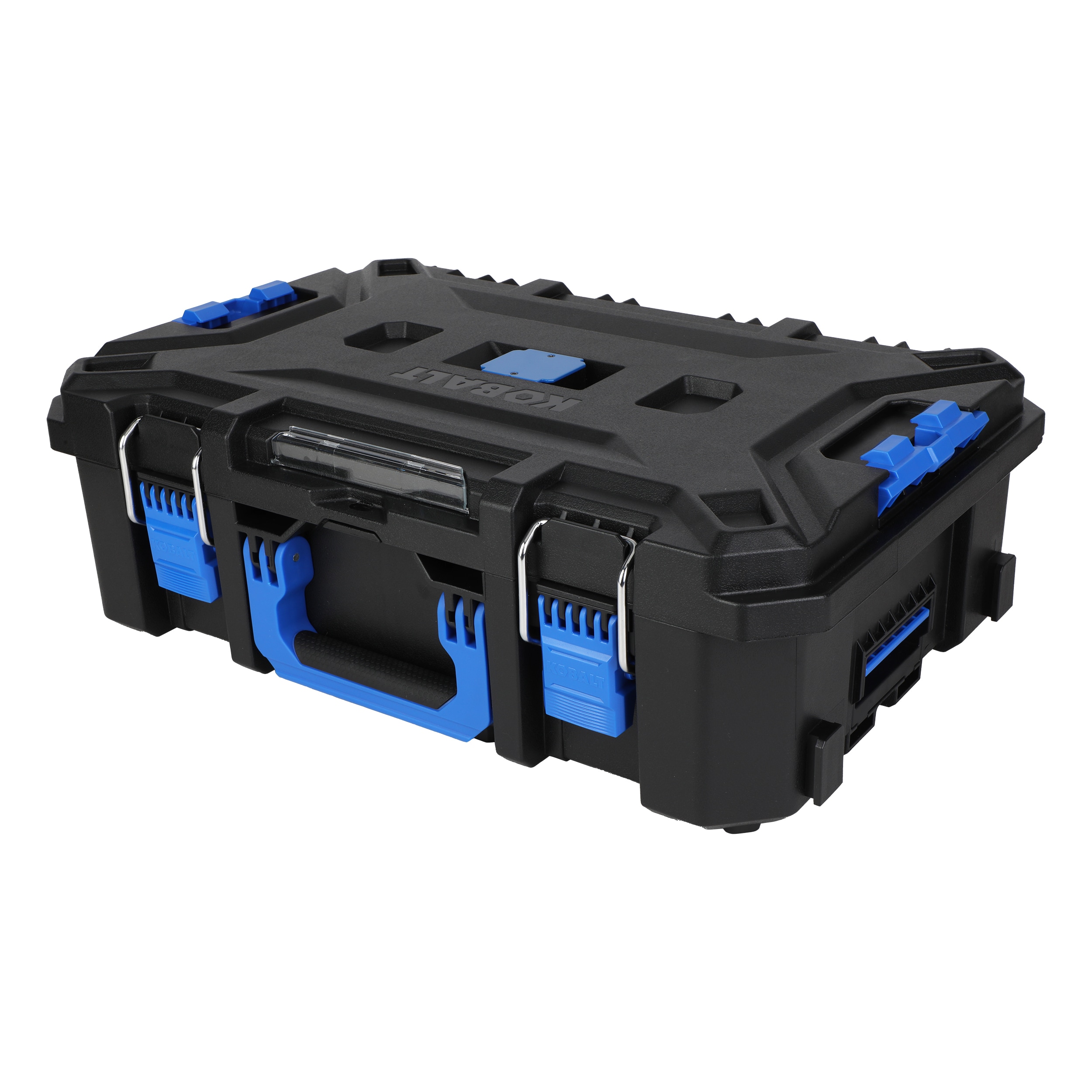 Kobalt CASESTACK Slim 21-in W x 14-in H x 7-in D Black Plastic Tool Box