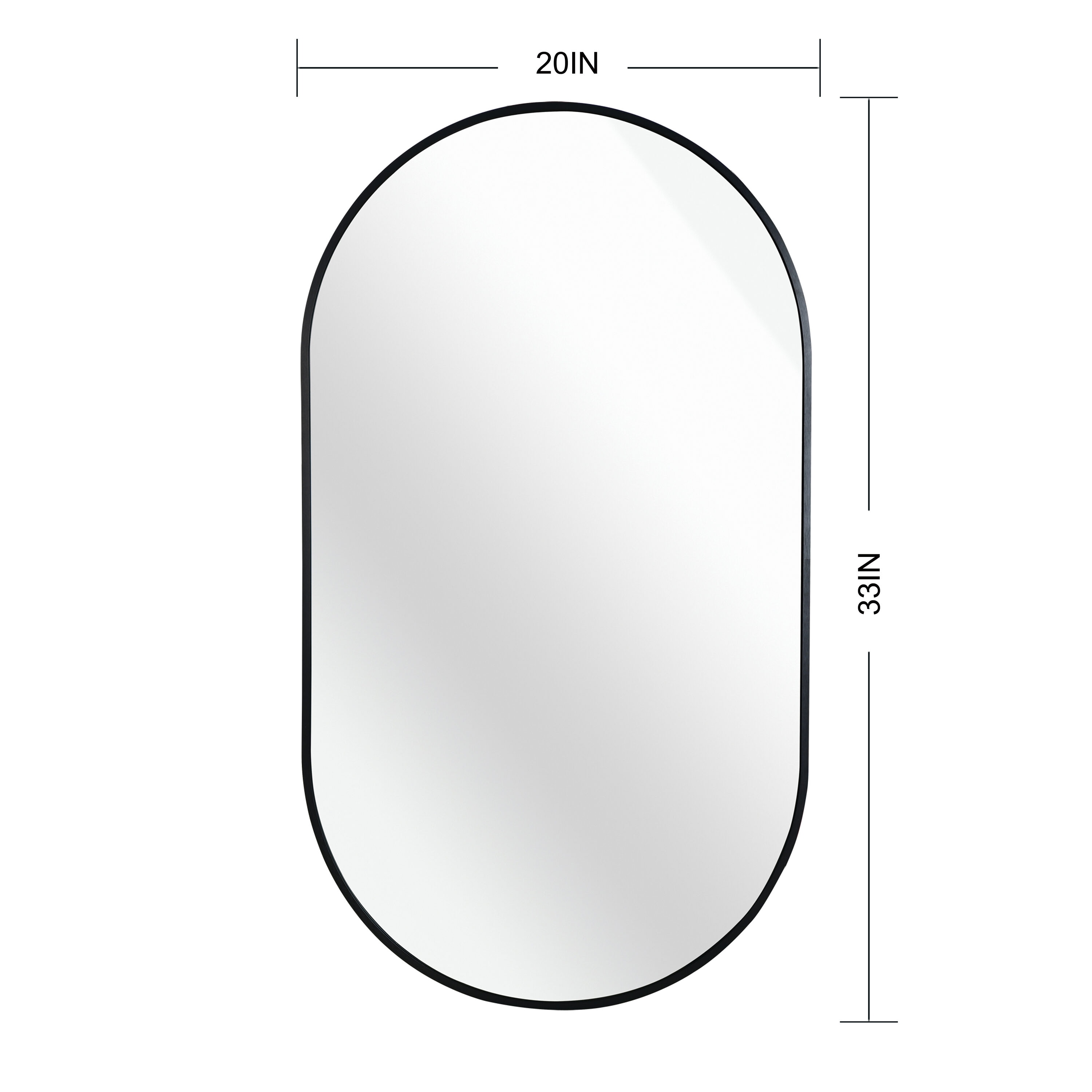 Forclover HUC-OV2023BK Framed-Bath-Mirrors - View #2