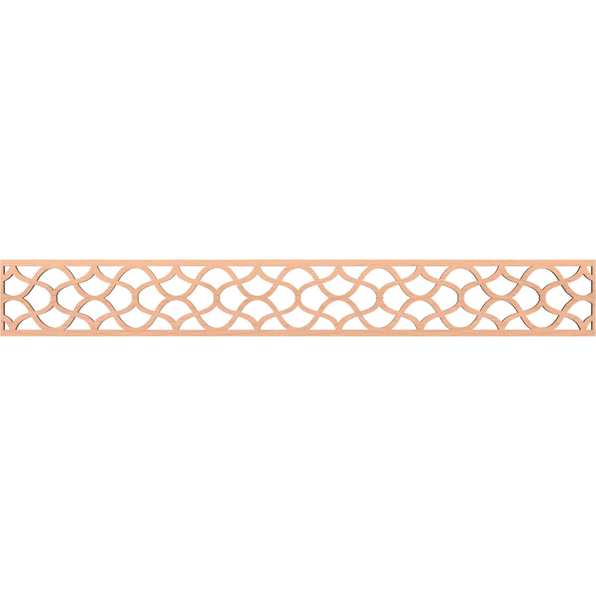 Ekena Millwork MLDA06X46RSTAL Resort Fretwork Flat Trim 6-in x 3.86-ft Alder Brown Unfinished 2155812 Pierced Wall Panel Moulding