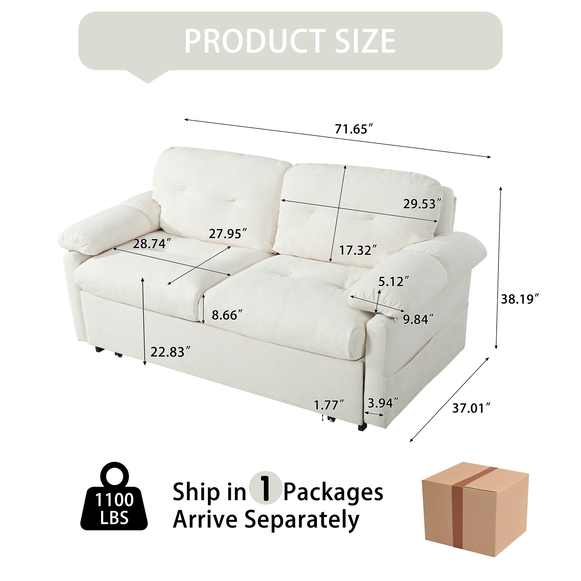 SINOFURN SYA010285WT Sofas-Loveseats - View #16