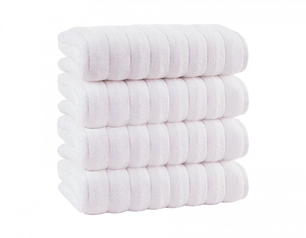 Enchante Home Ela 4 pcs White Turkish Cotton Hand Towels