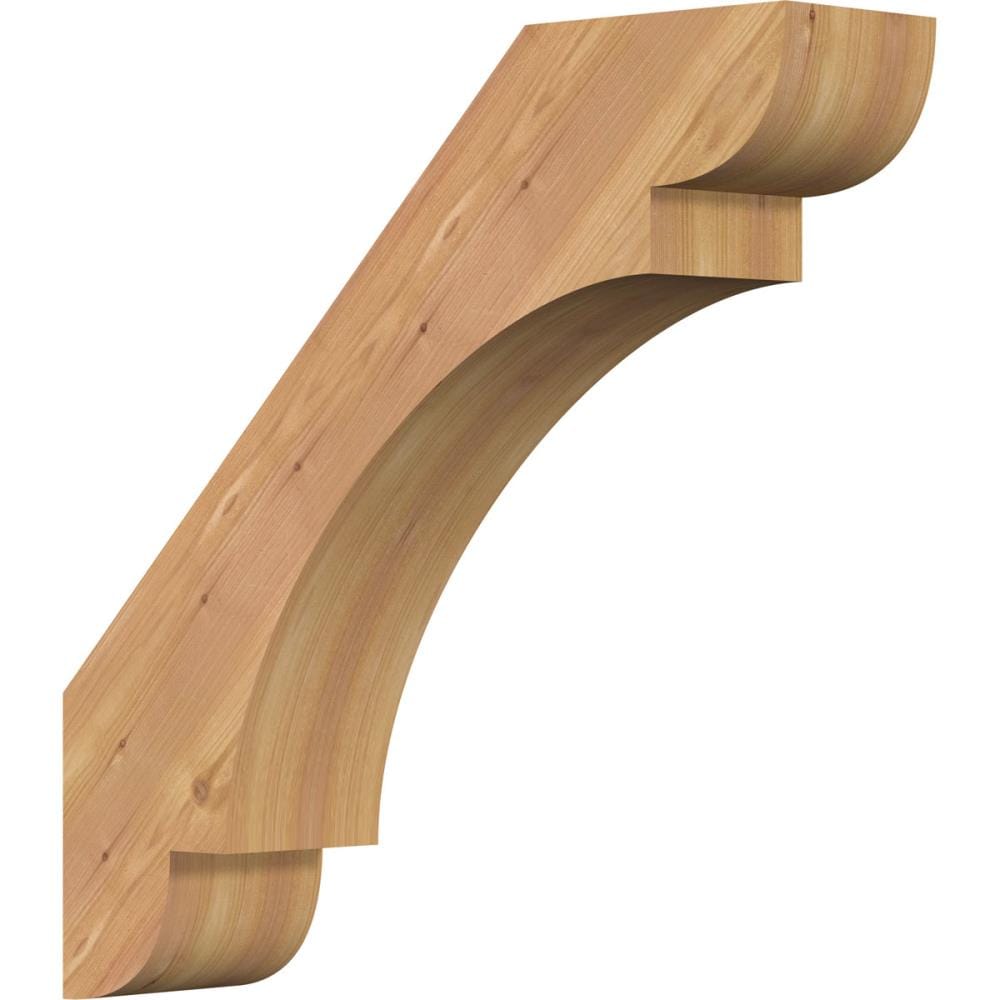 Ekena Millwork BRC06X24X24OLY00SWR 5-1/2-in x 24-in x 24-in Western Red Cedar Wood Olympic Smooth Knee Brace