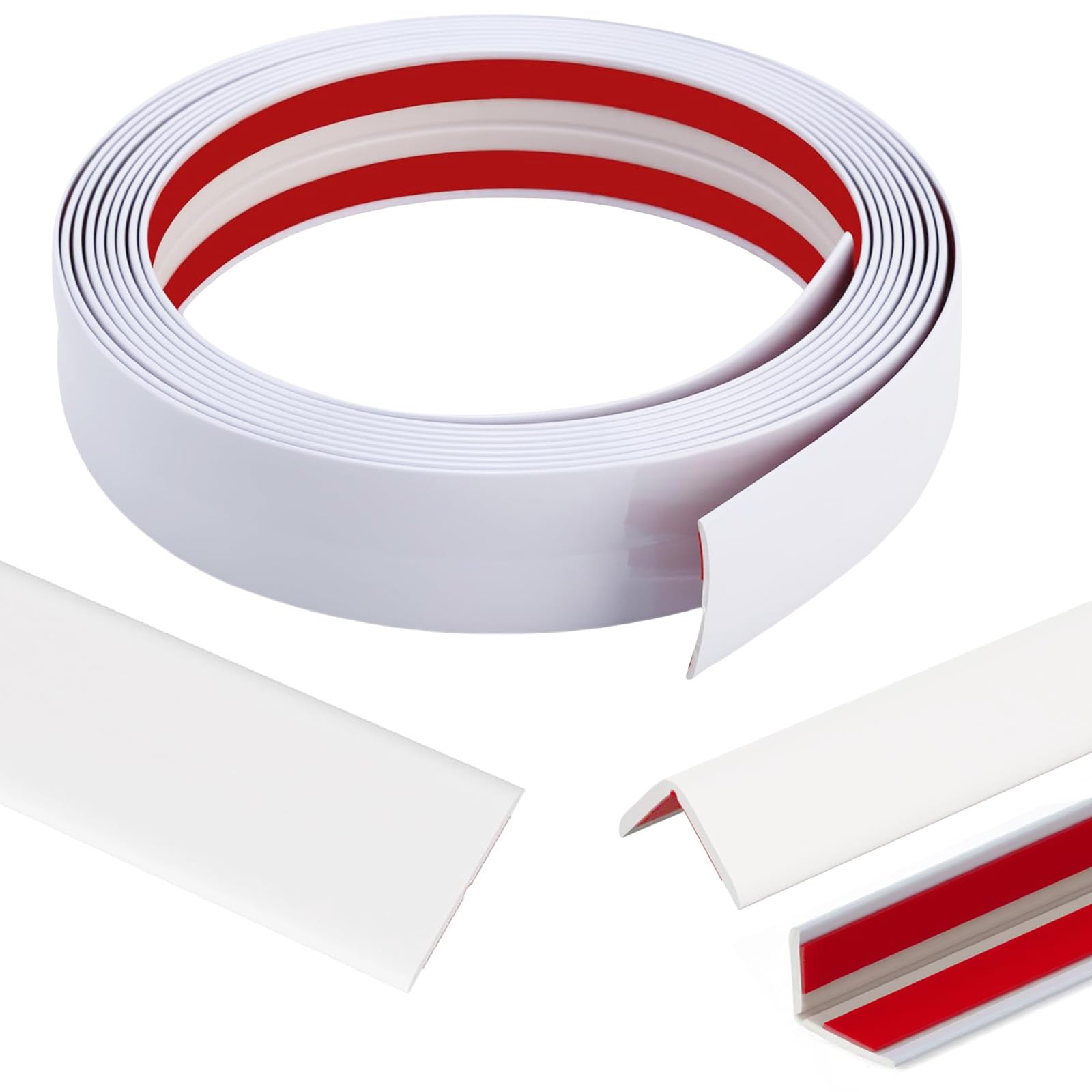 KIWDZFU 22 Feet Flexible Inside and Outside Corner Trim Molding Peel ...