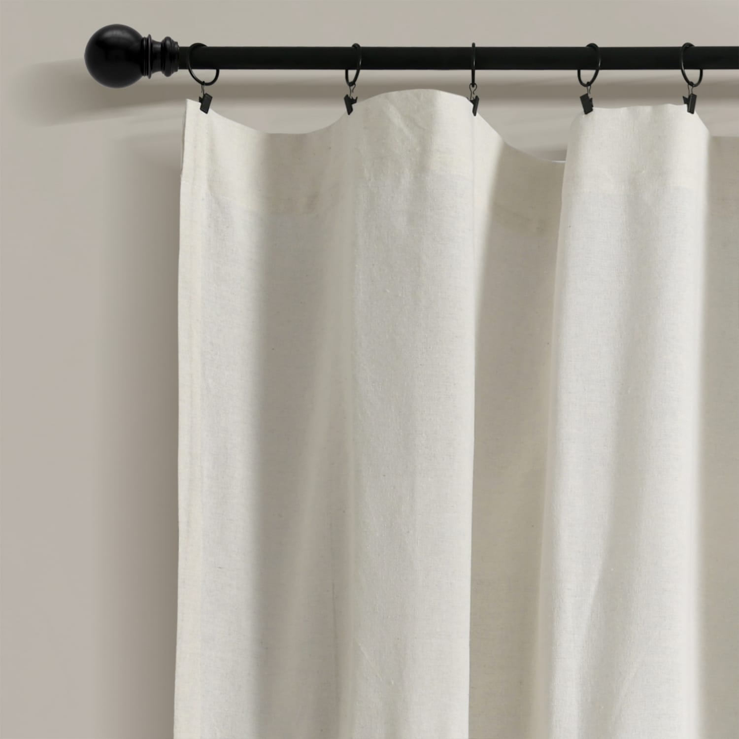 Lush Decor 84-in Off White Room Darkening Rod Pocket Single Curtain ...