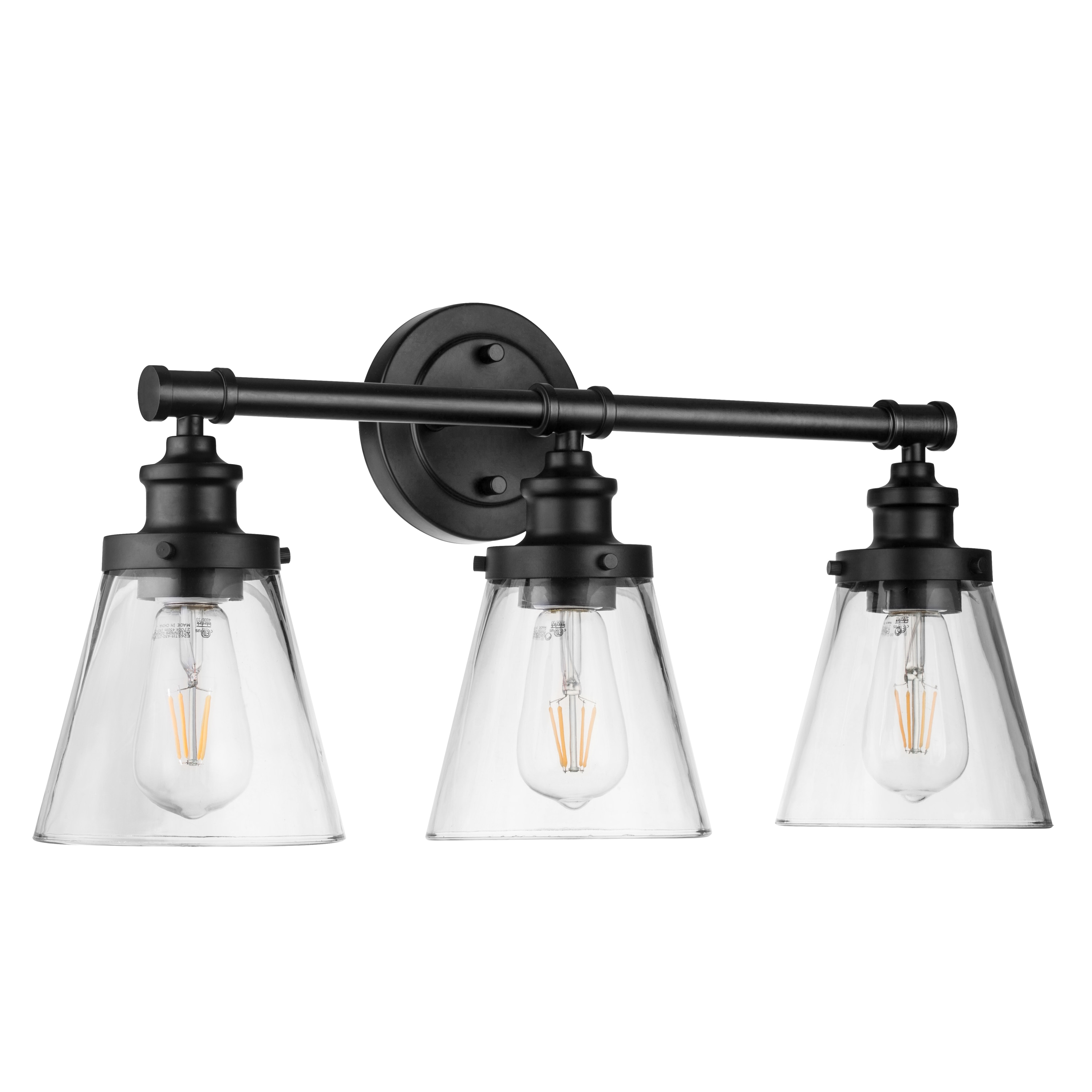 Helenah Matte Black Outdoor Dimmable Vanity Light