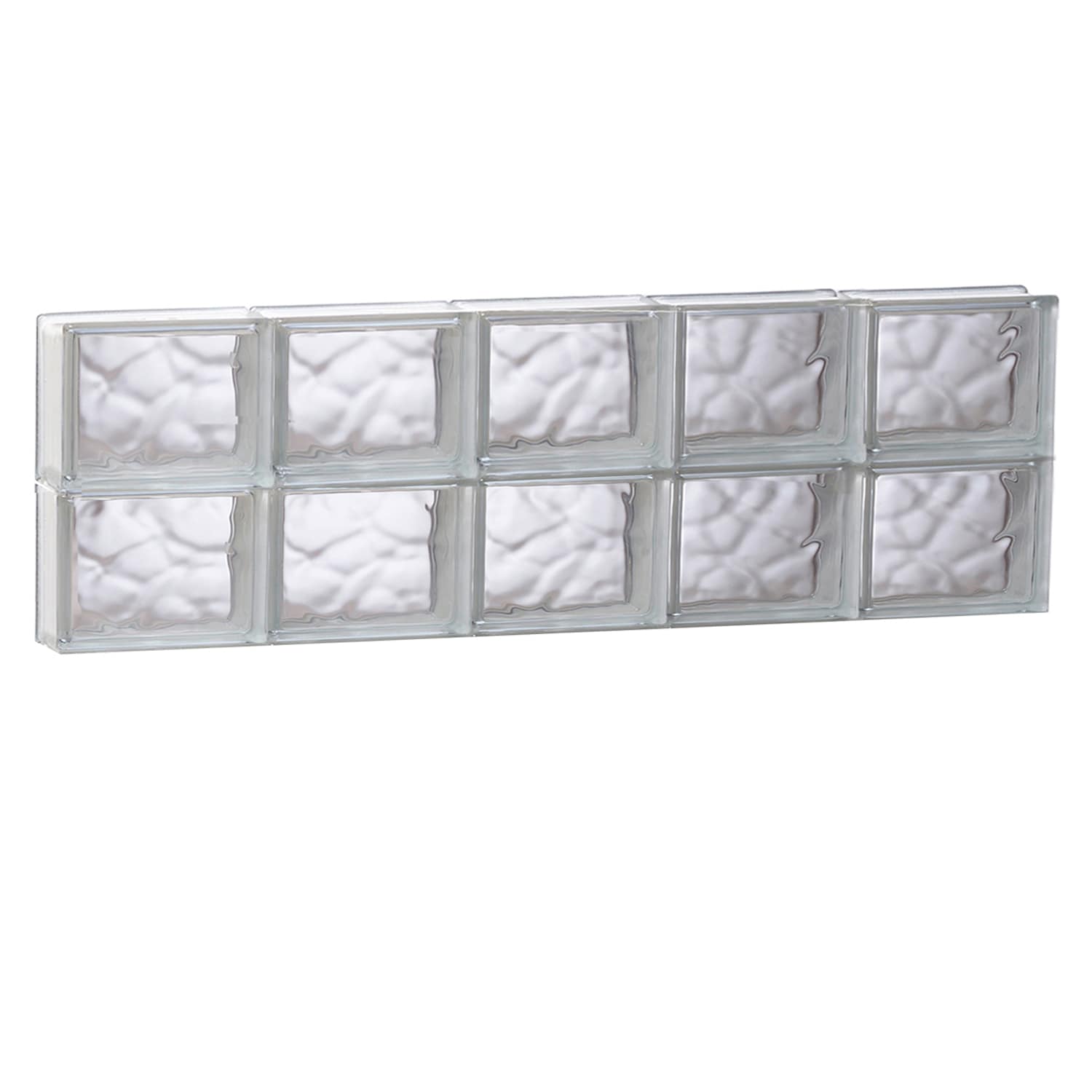 REDI2SET S4012DC Wavy Glass 38-3/4-in x 11-1/2-in Frameless Replacement Glass Block Window