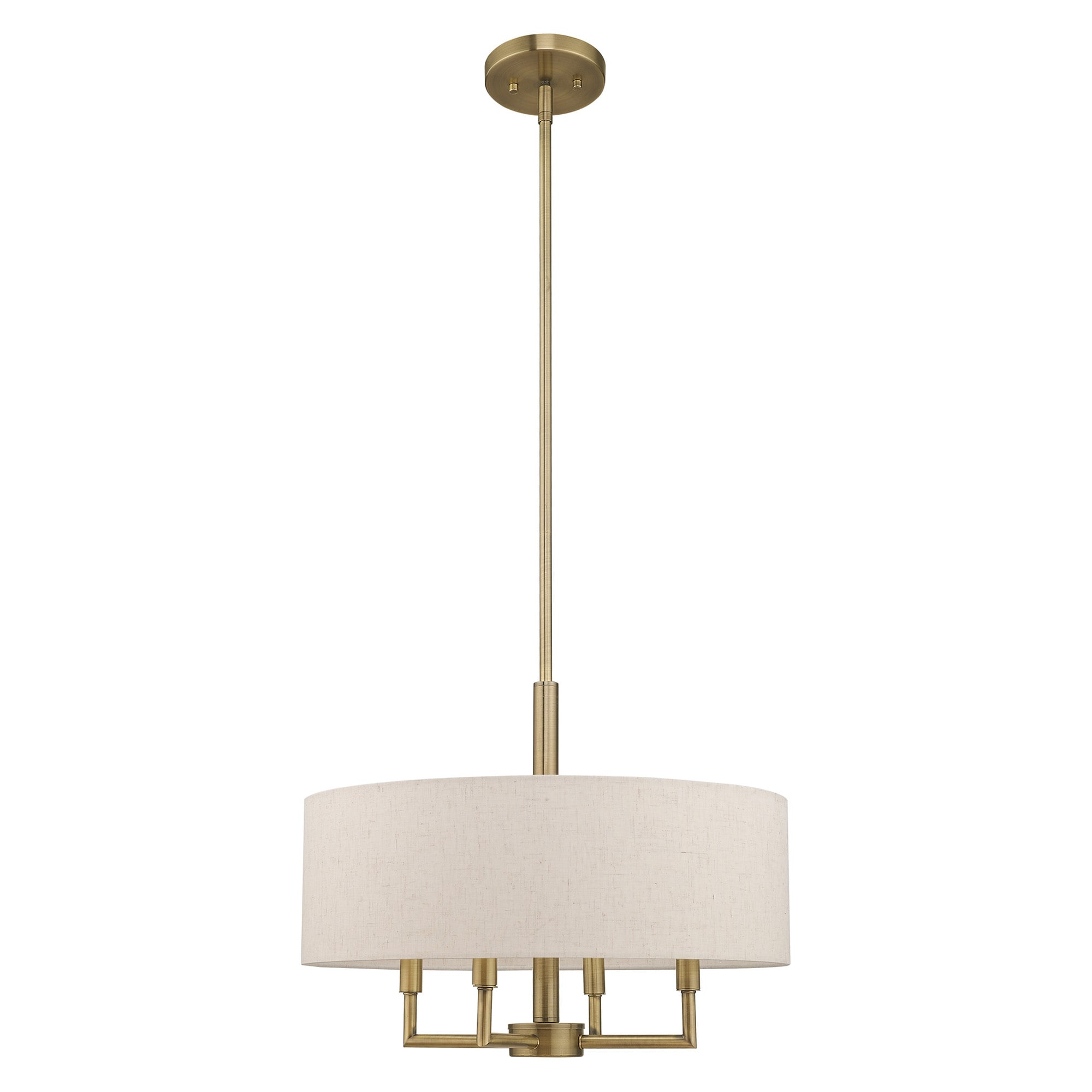 Livex Lighting Monroe 4-Light Antique Mid-century Chandelier in the ...