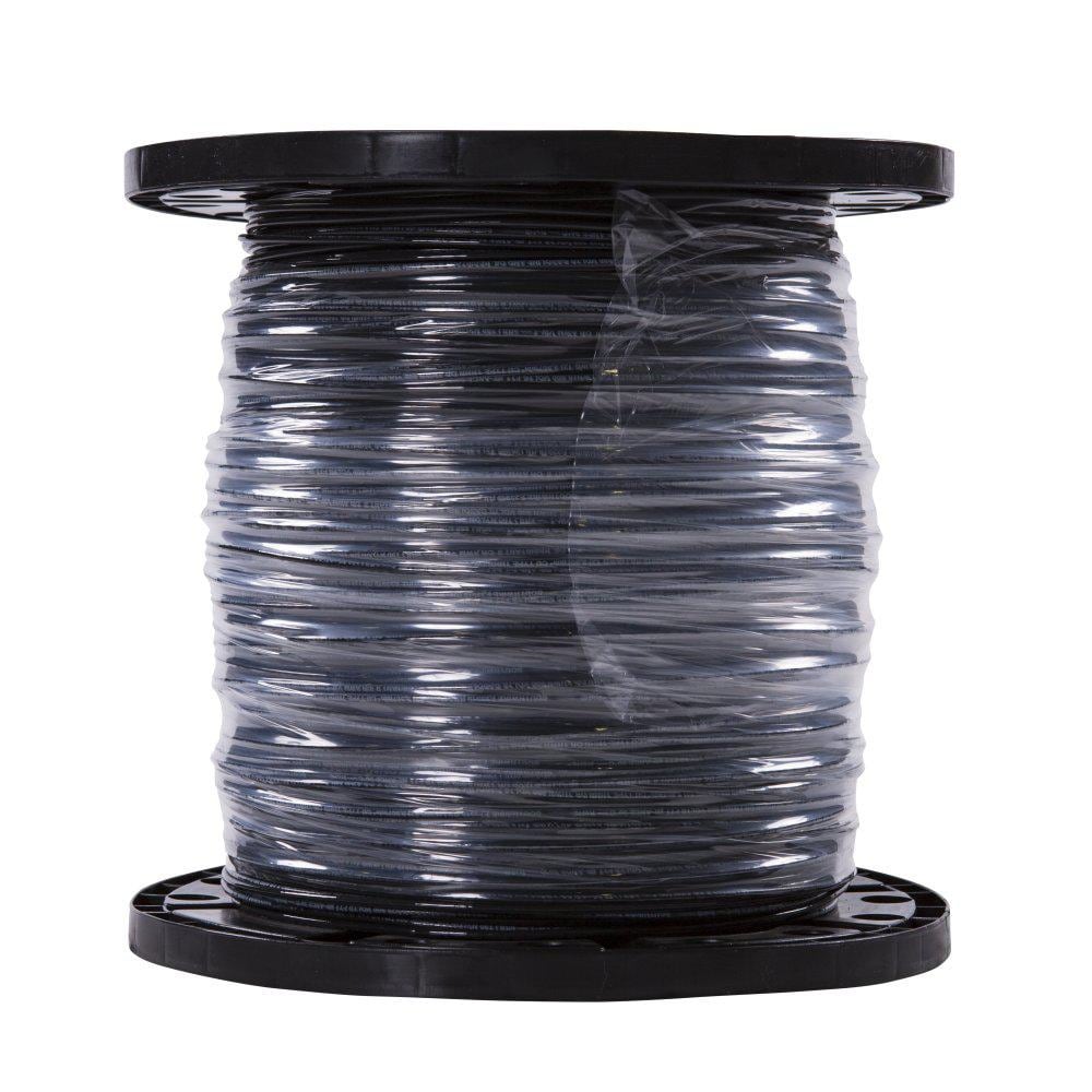 Southwire 11587305 2500-ft 12 -AWG Black Solid Copper THHN wire ( By-the-roll )