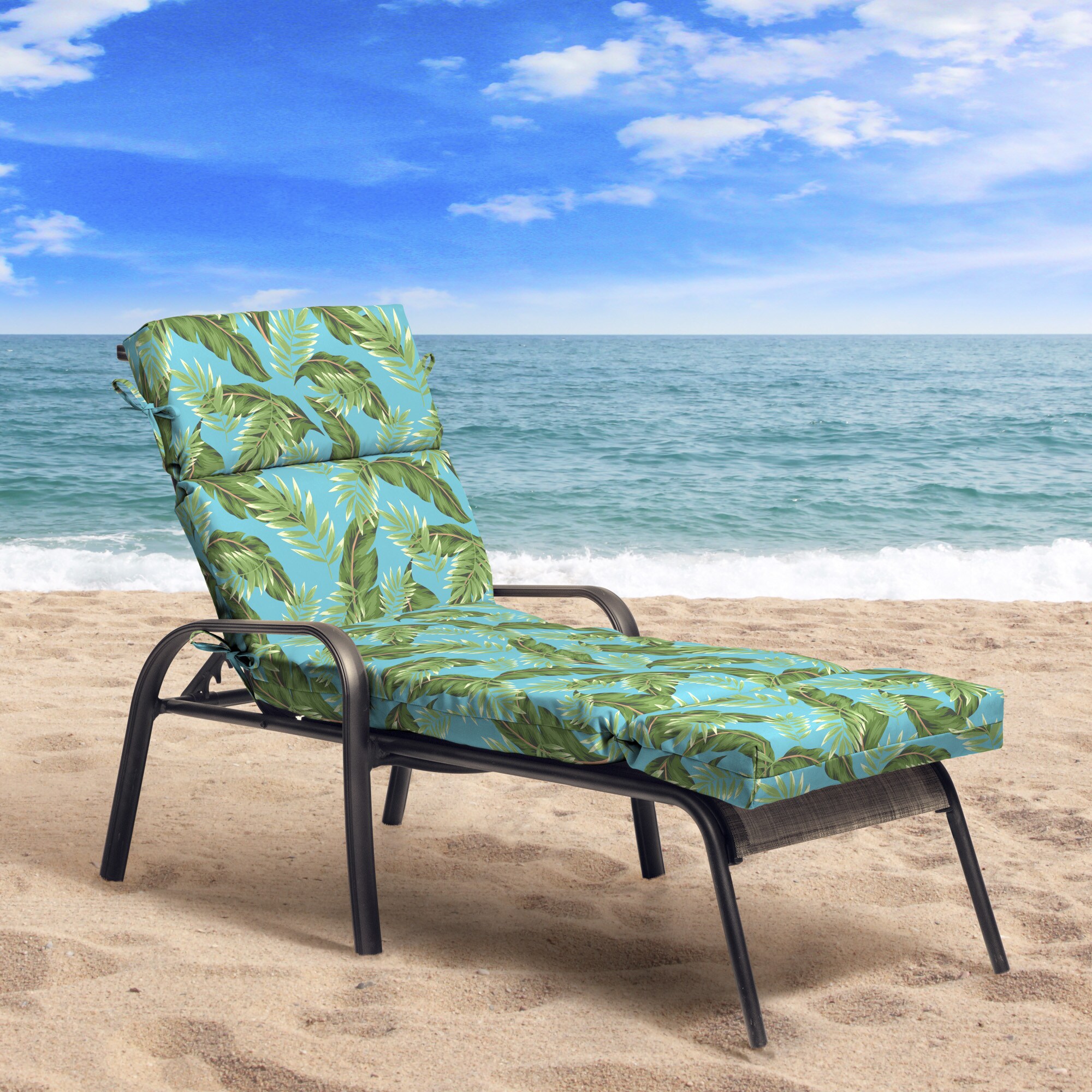 Style selections patio discount chaise lounge chair cushion