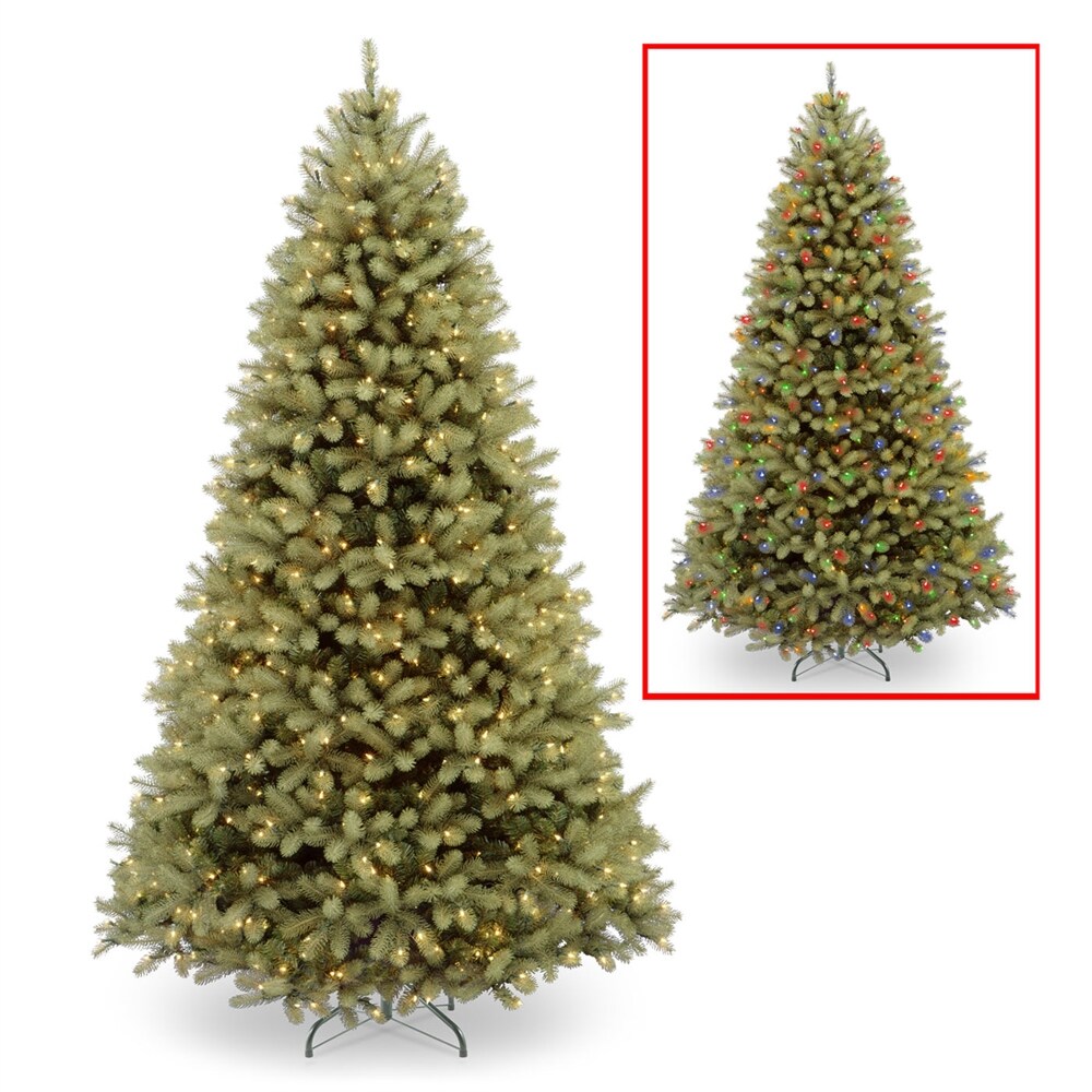  PEDD1-D12-90 9-ft Pre-lit Artificial Christmas Tree with LED Lights