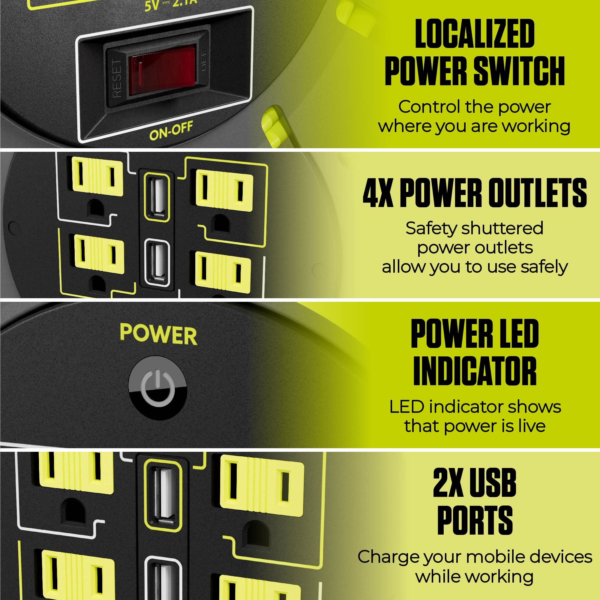 Masterplug OMA501314G4SLU-US Cord-Reels-Management-Storage - View #2