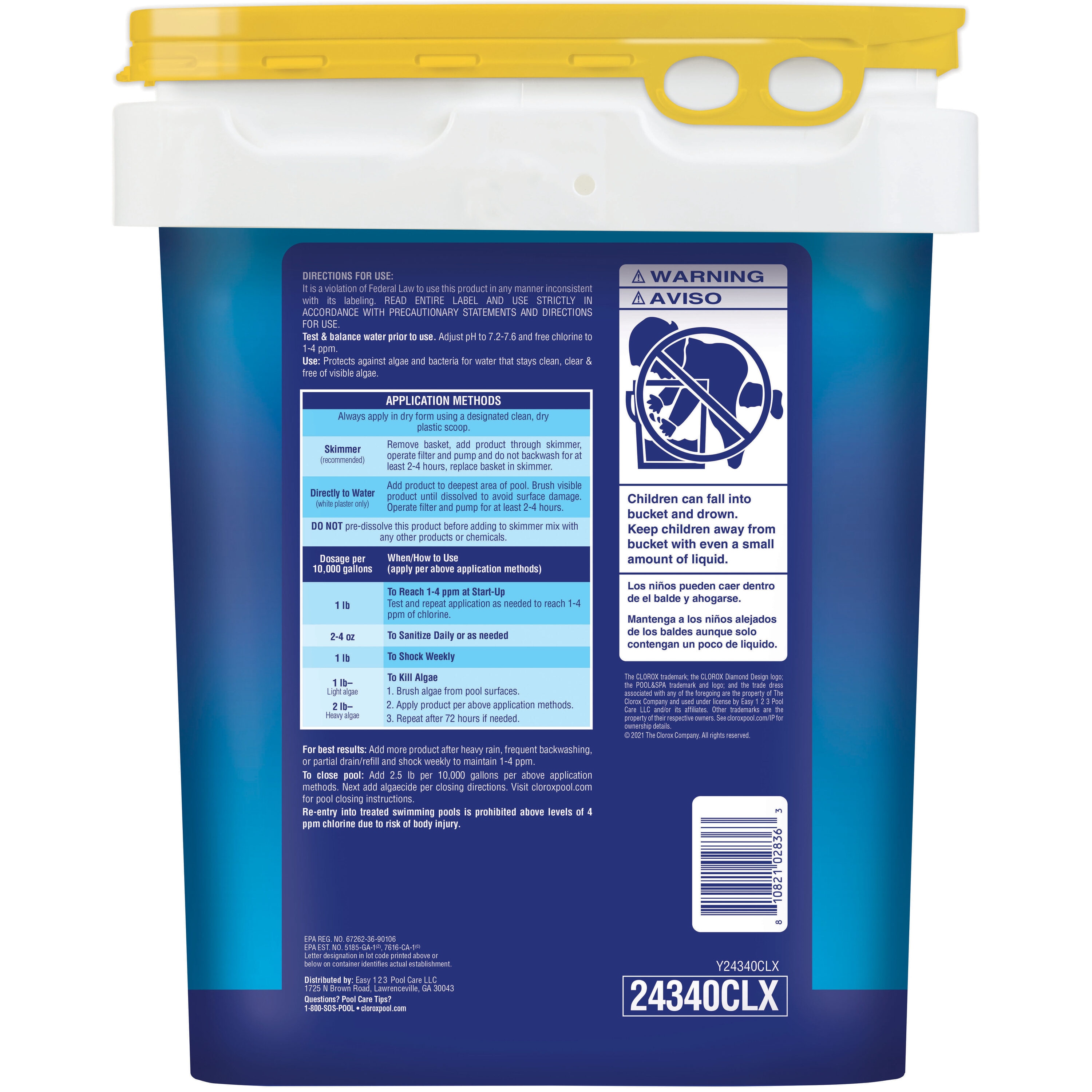 Clorox Poolandspa Xtrablue Granules 40 Lb Granular Chlorine 24340clx At 4928