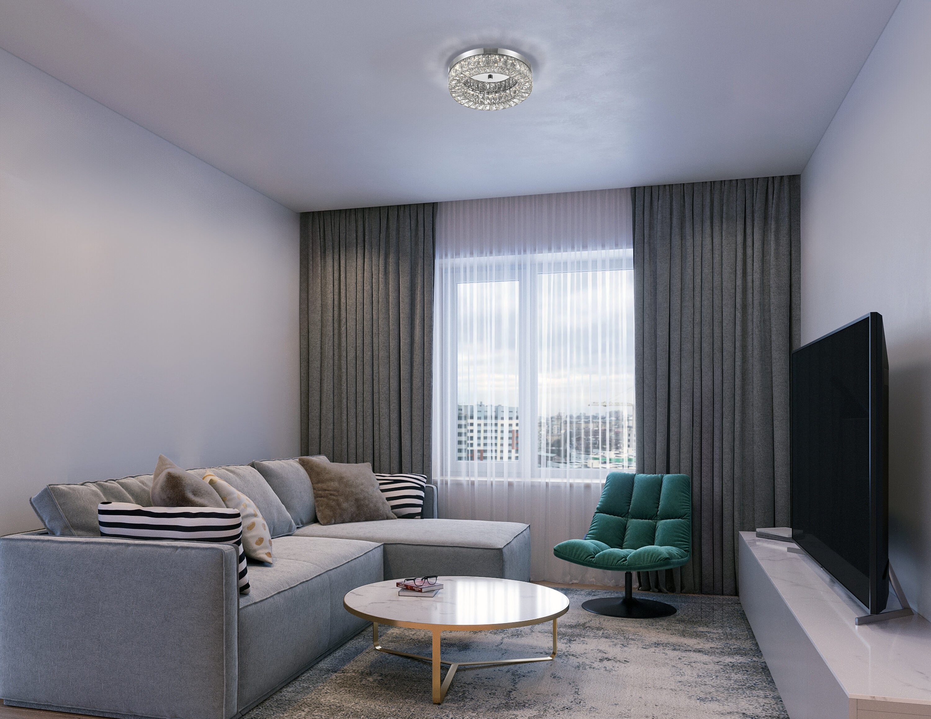 allen + roth 46374-LWUC flushmounts - View #10