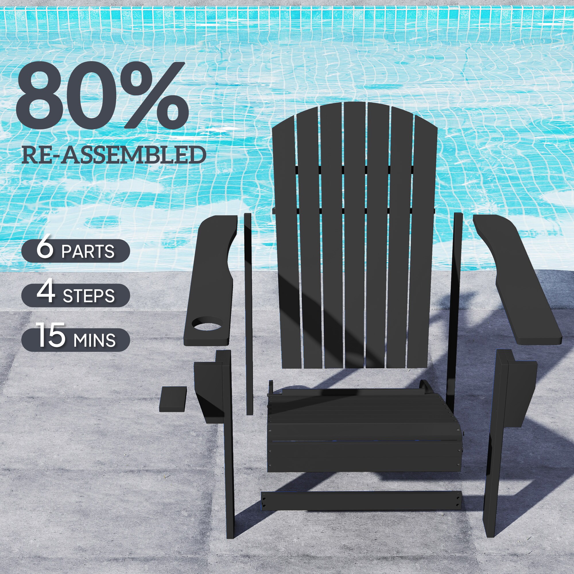 Outsunny 84B-285BK Patio-Chairs - View #5