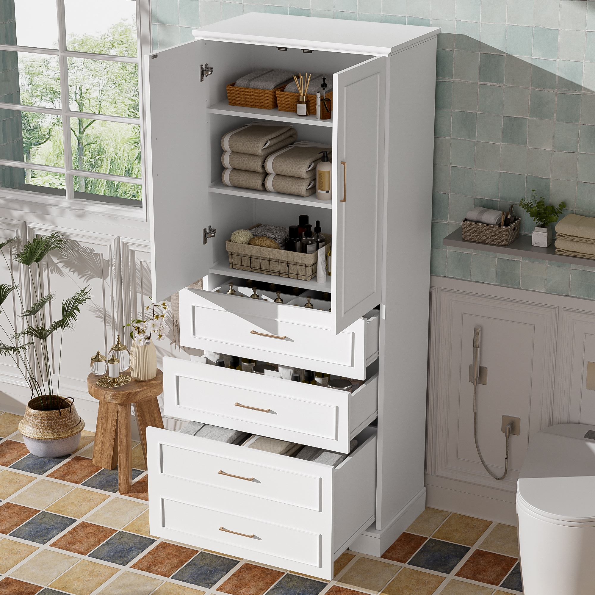 Tatayosi XH-96769K Linen-Cabinets - View #2