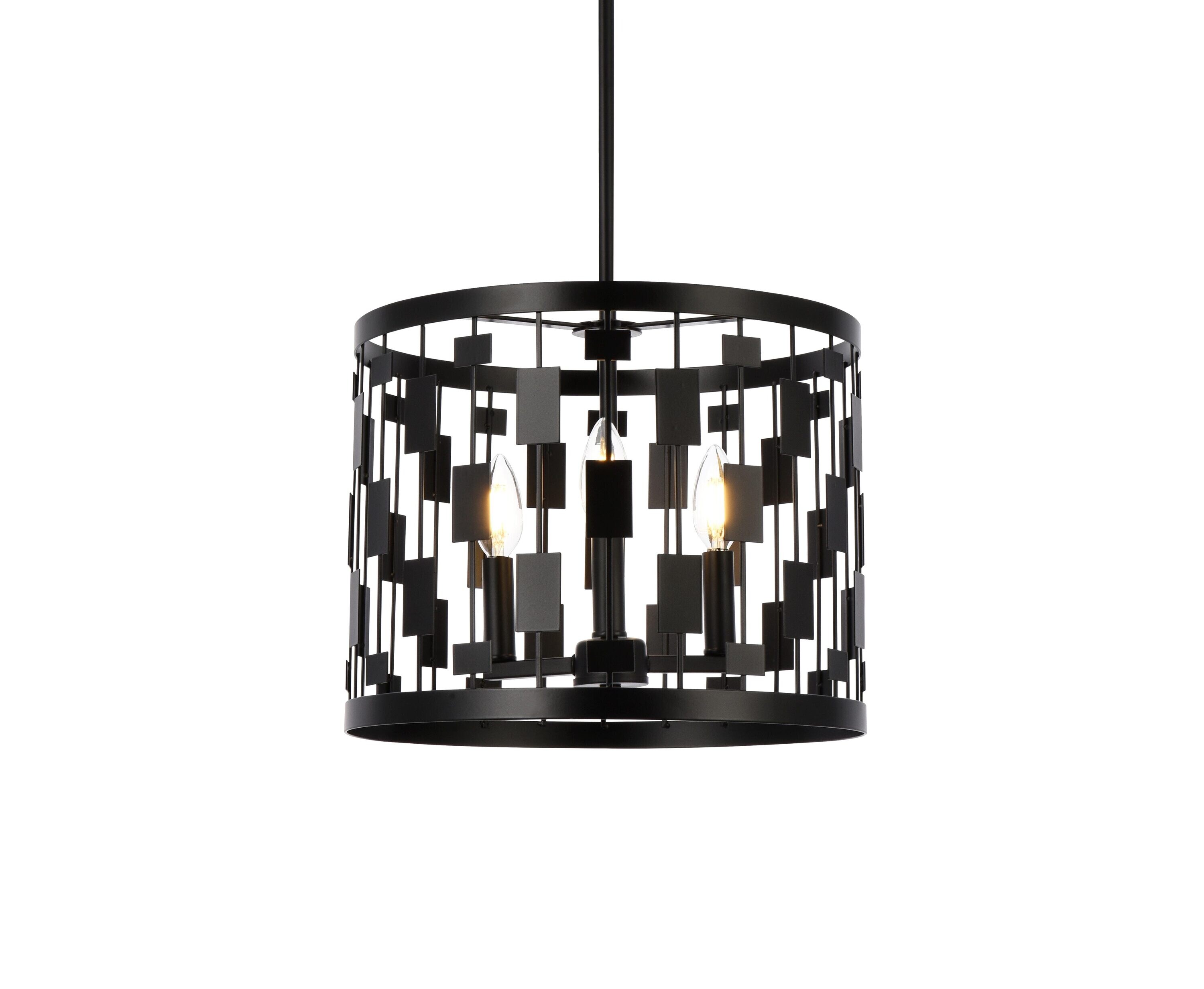 Levante Black 3-Light Contemporary Pendant