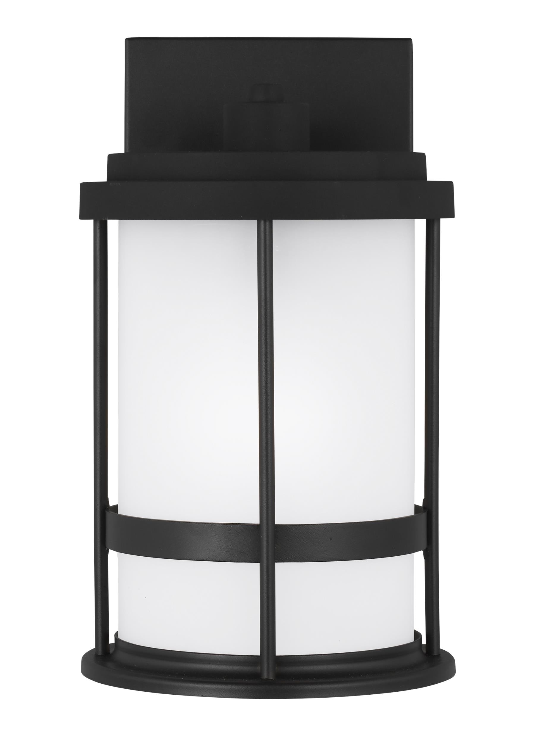 Generation Lighting 8590901D-12 Wilburn 1 -Light 10.25-in H Black Hardwired Dark Sky Outdoor Wall Light