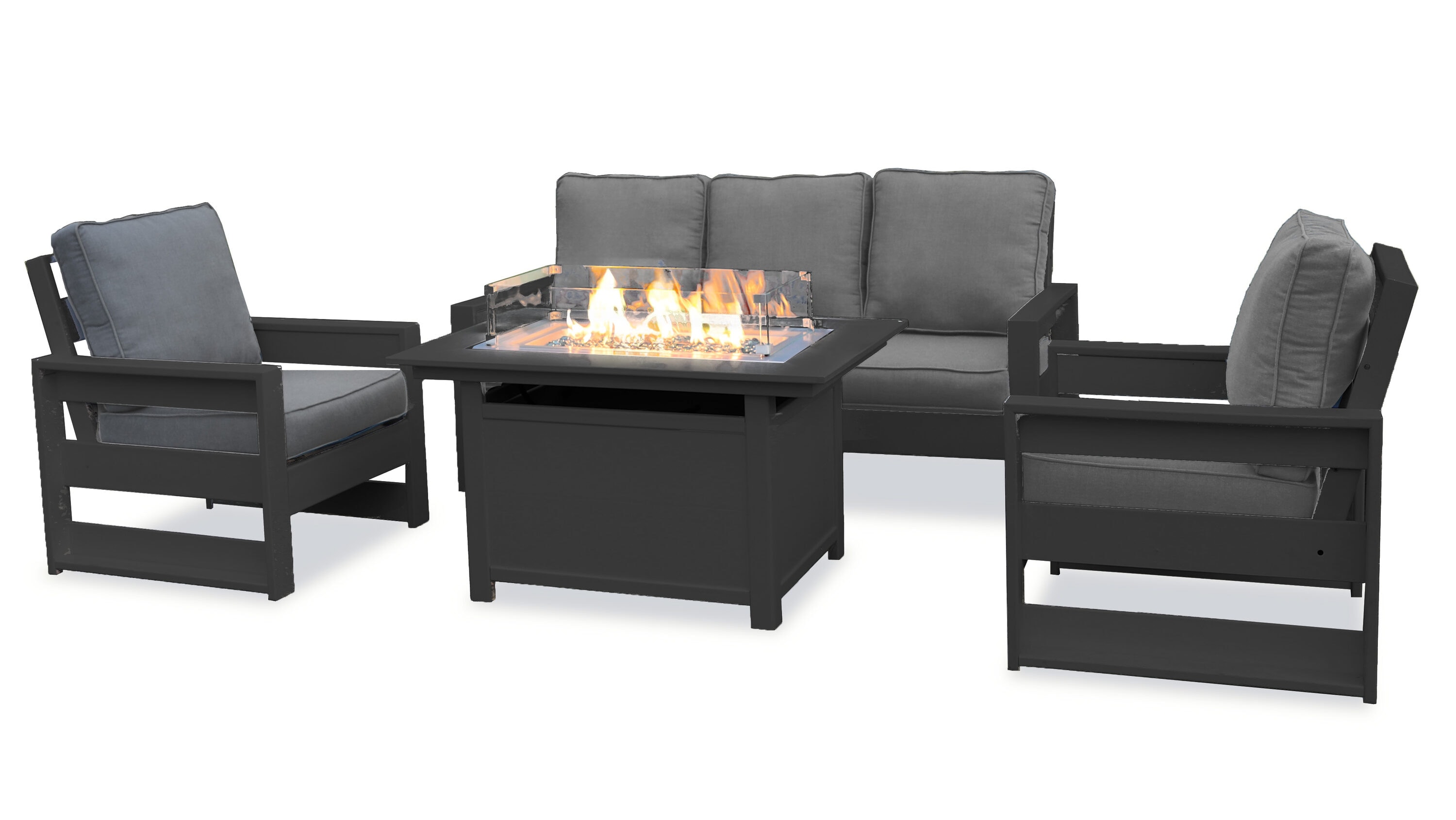 LuXeo 45-1565-66GRY4 Patio-Conversation-Sets - View #2