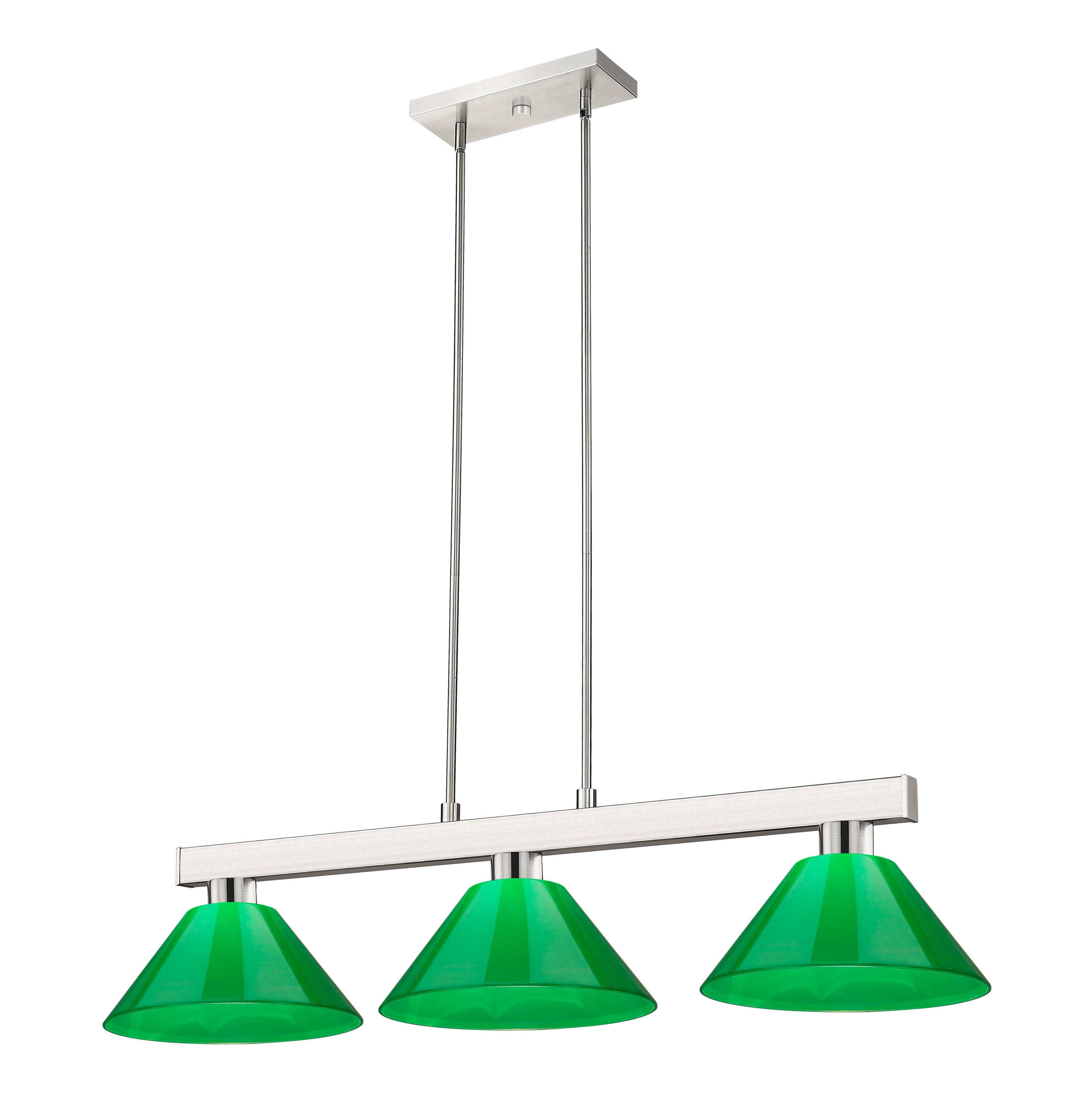 Z-Lite 152BN-PGR Cobalt Brushed Nickel Incandescent Medium base (E-26) Pool Table Lighting