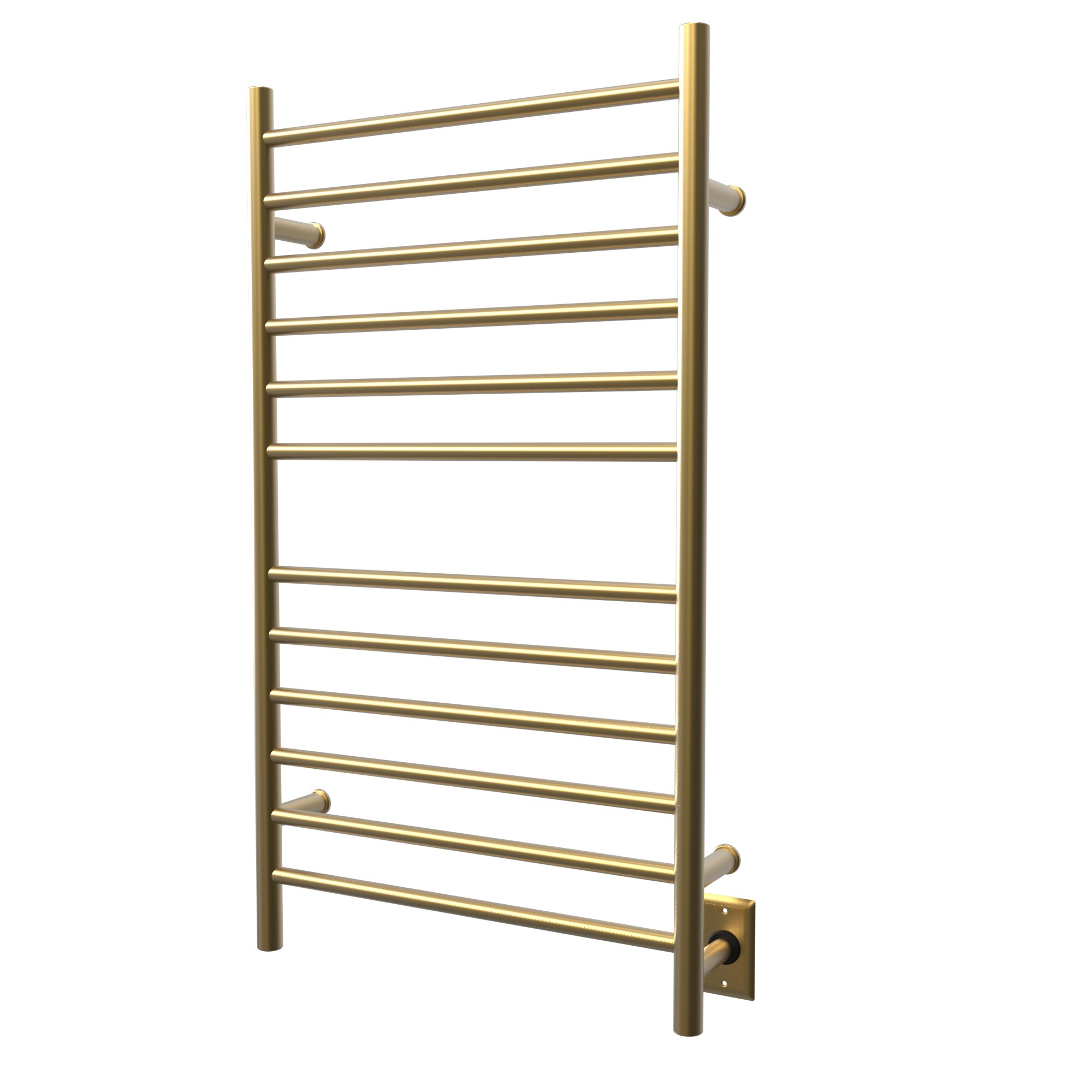 Radiant Satin Brass Wall Mounted Stainless Steel Towel Warmer
