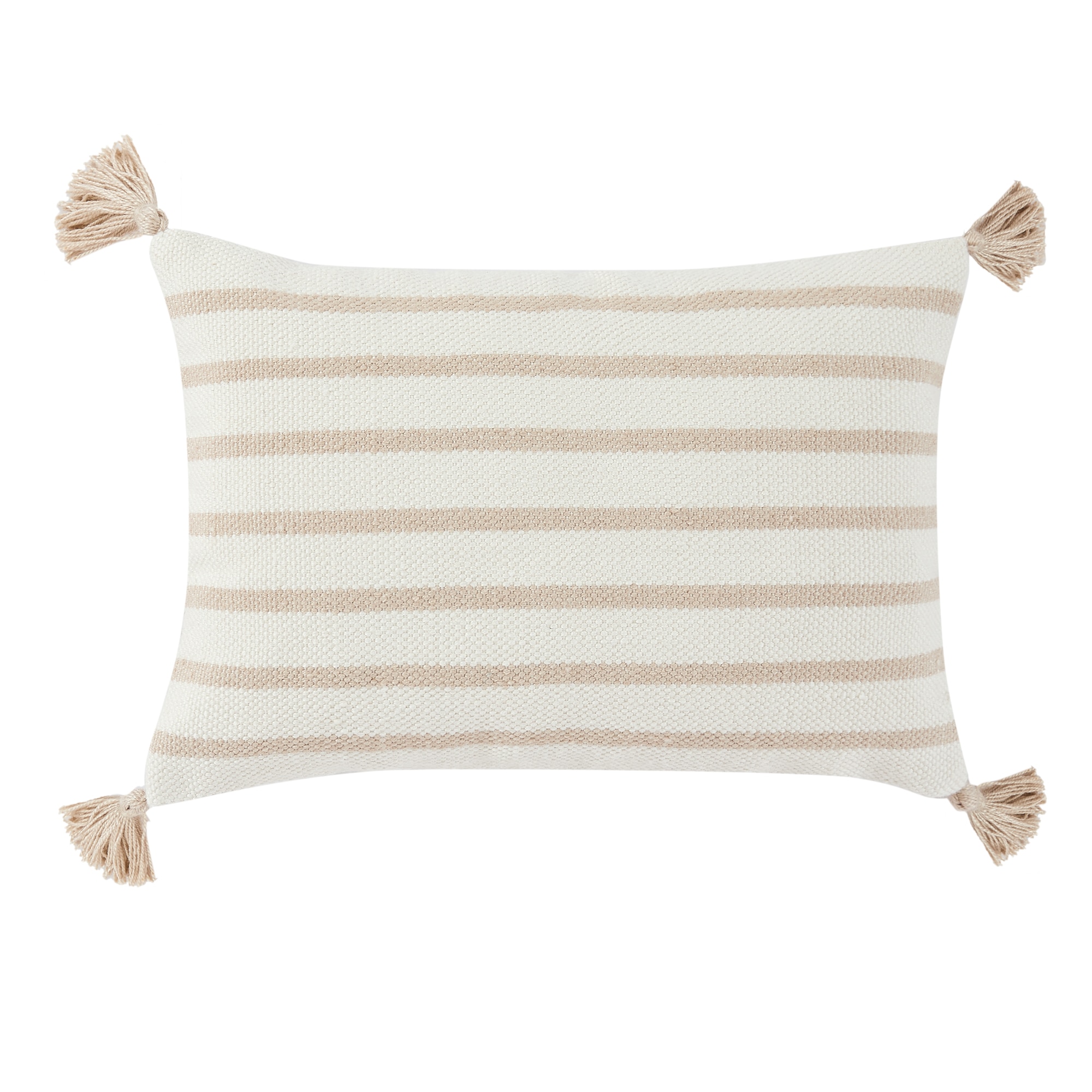 Origin 21 23T000776 Cream Stripe Lumbar Striped Ivory Rectangular Lumbar Pillow