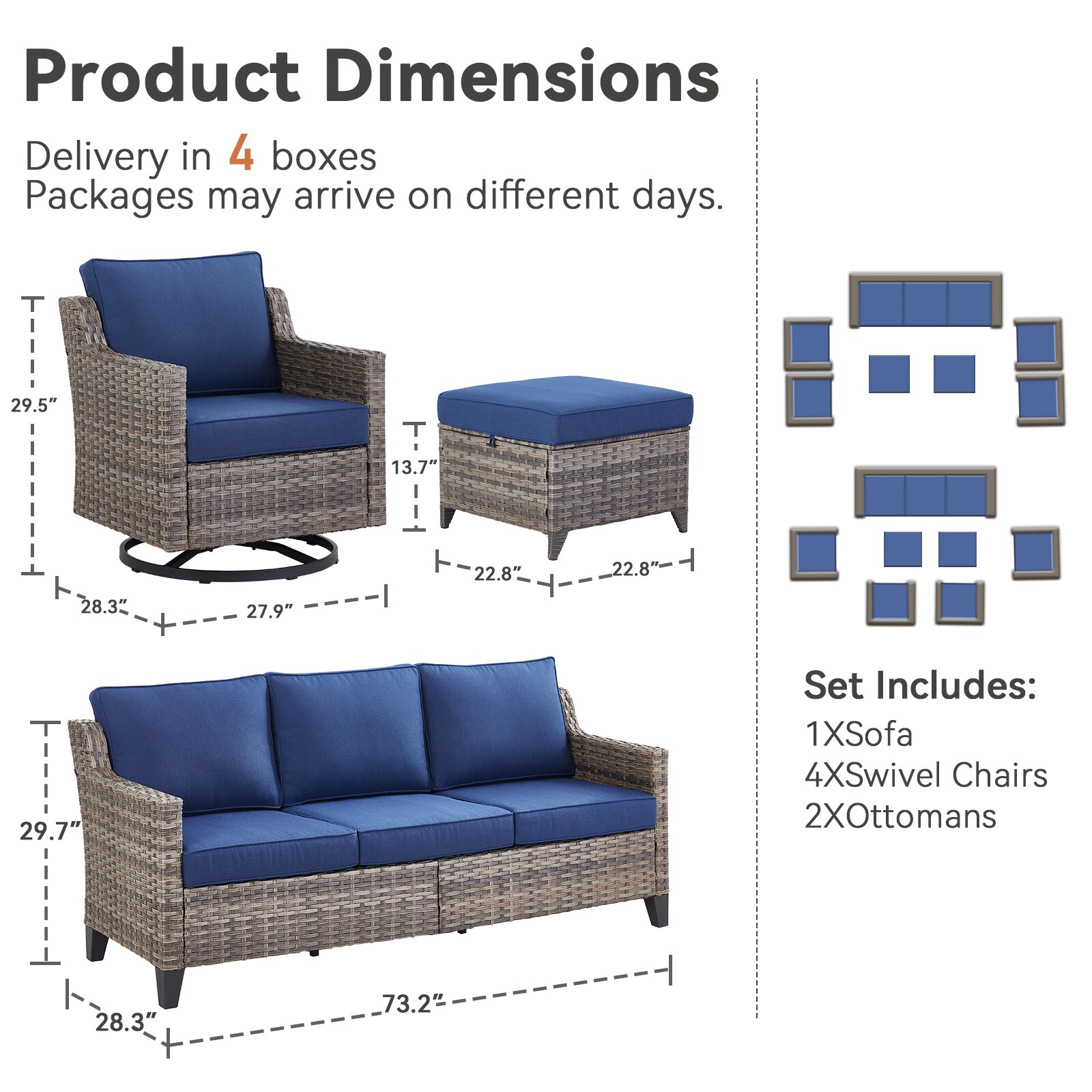 Rilyson FSHT707372X2BL Patio-Conversation-Sets - View #11