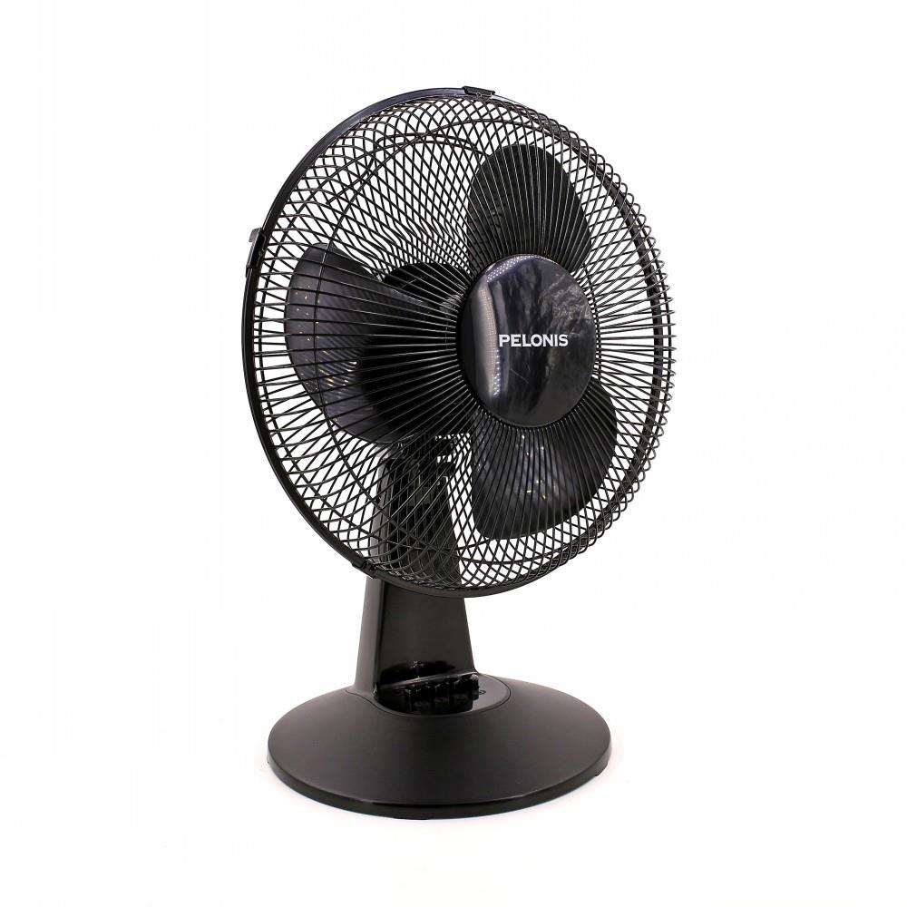 Utilitech 12-in 3-Speed Indoor Black Oscillating Desk Fan in the Portable  Fans department at