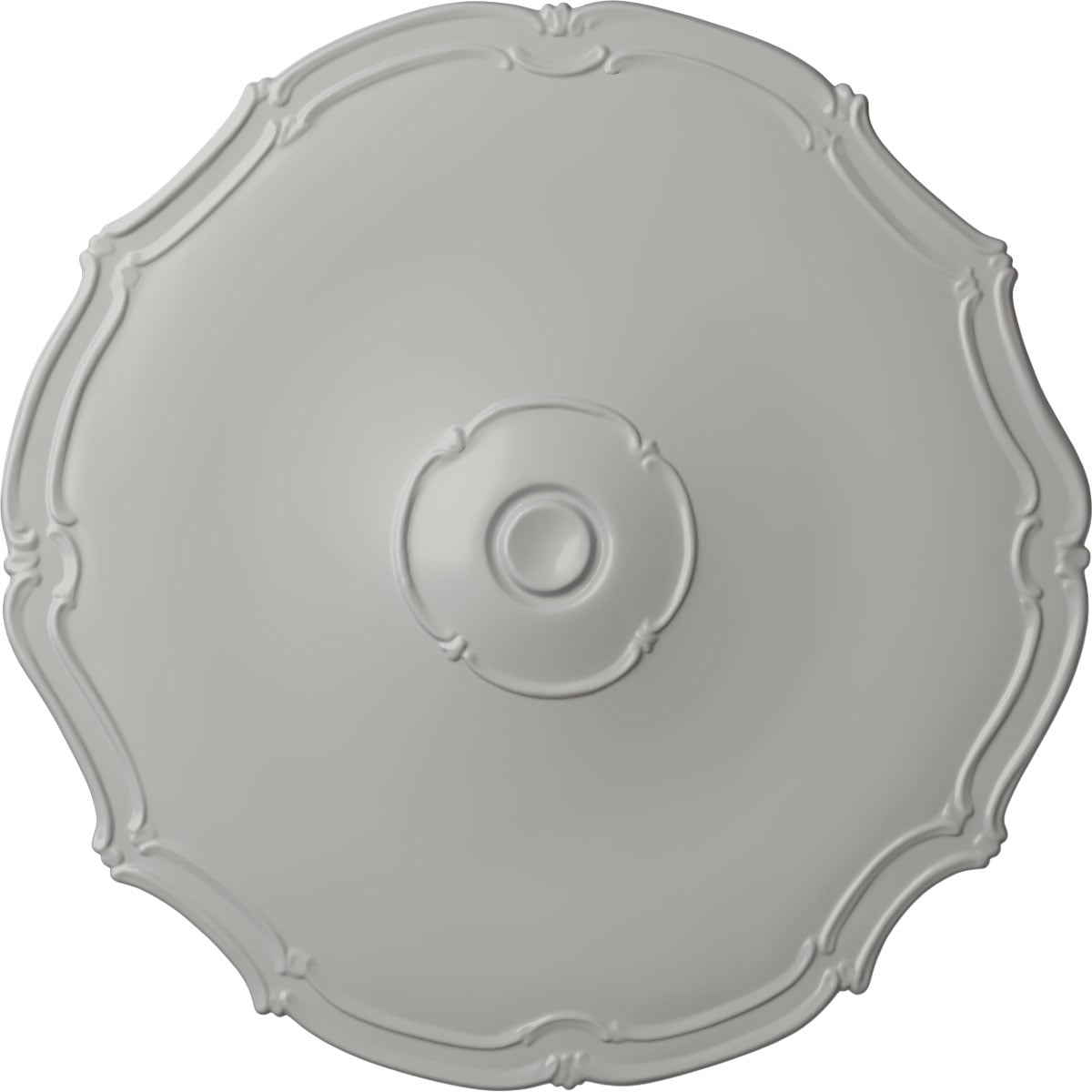 Ekena Millwork CM18POFRF Pompeii 18.875-in W x 18.875-in L Painted Frost Polyurethane Whole Ceiling Medallion